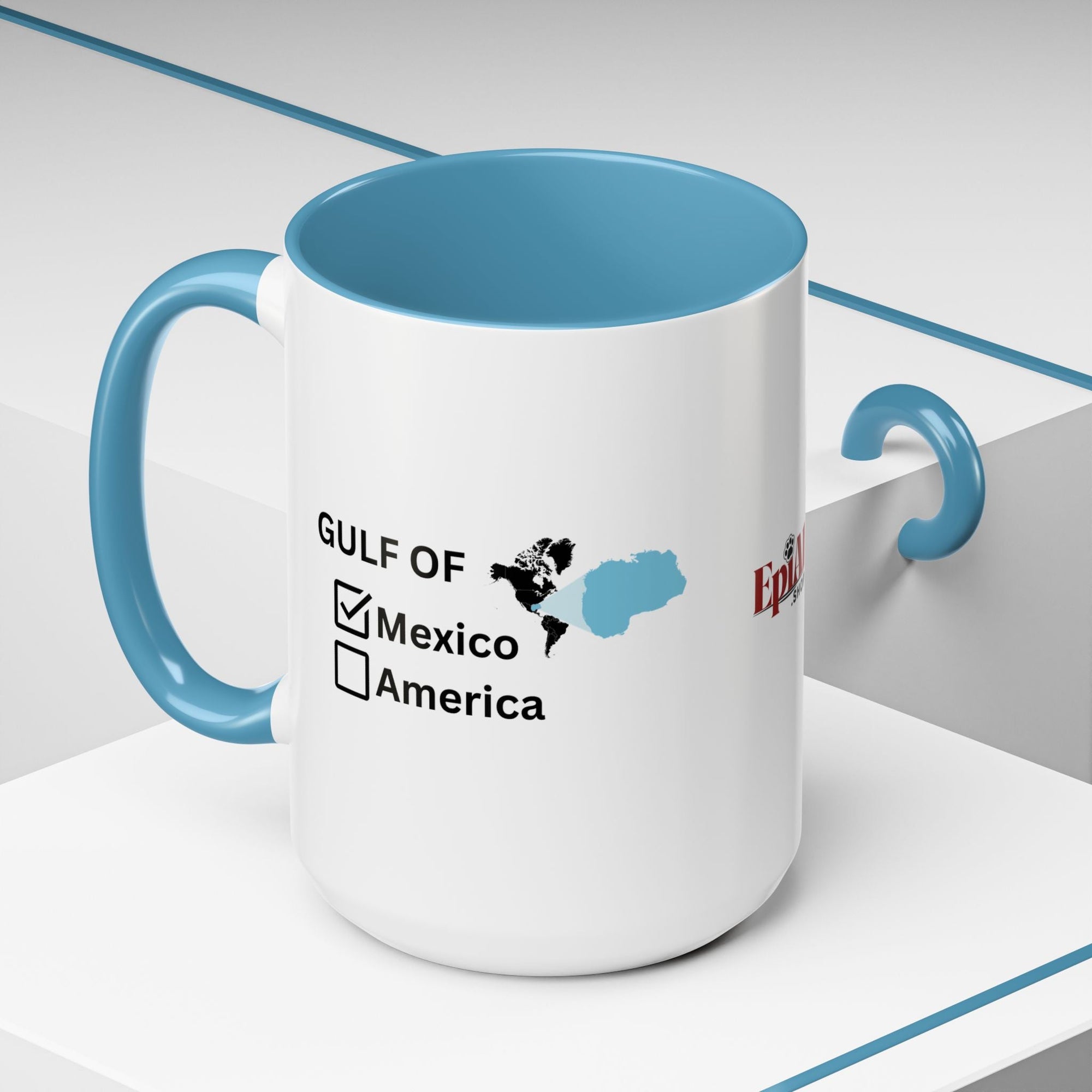 Gulf of Mexico Checkbox Accent Coffee Mug - Drinkware, Coffee Mugs - EpiAl's Shop