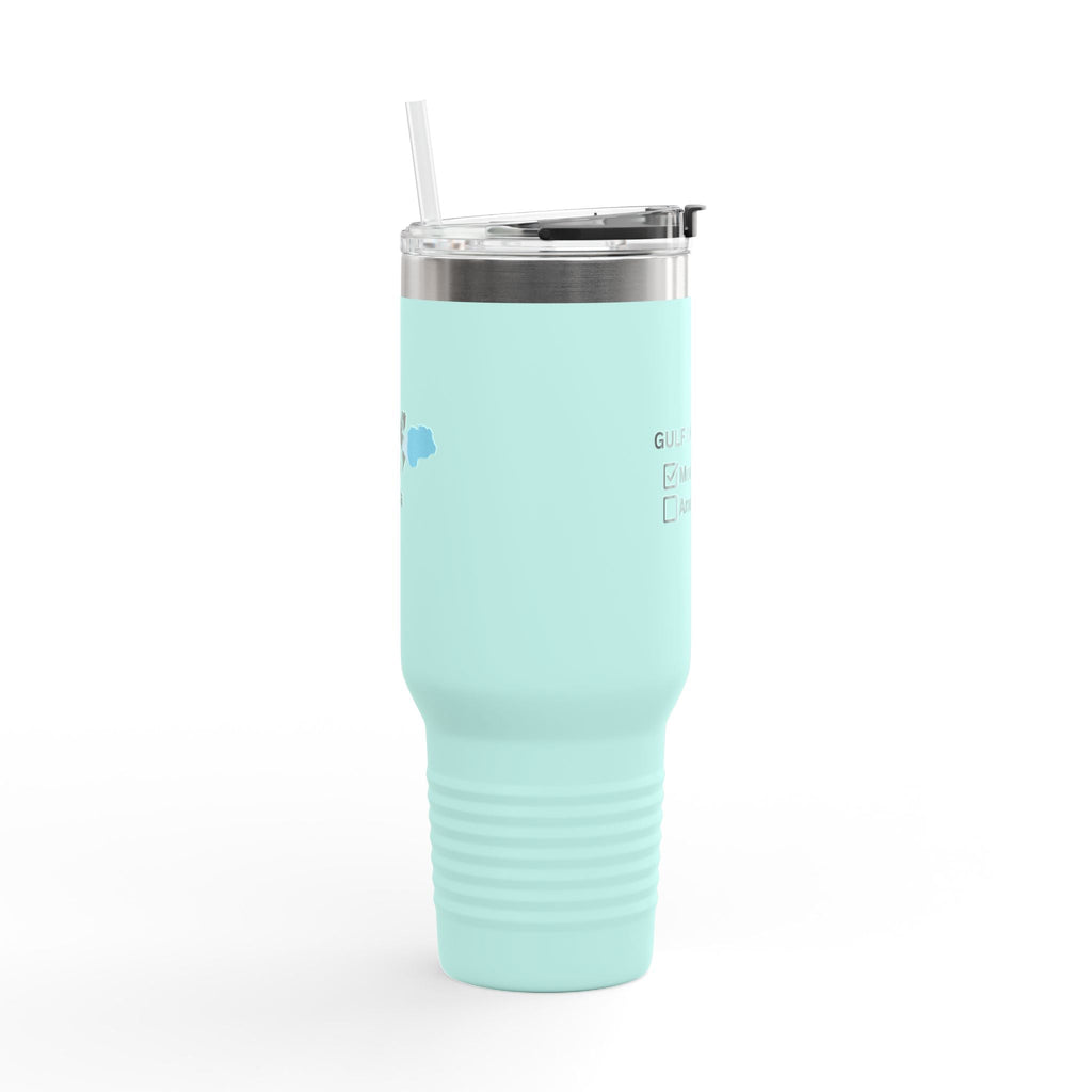 Gulf of Mexico Checkbox Insulated Travel Mug - 40oz - Drinkware, Travel Mugs - EpiAl's Shop