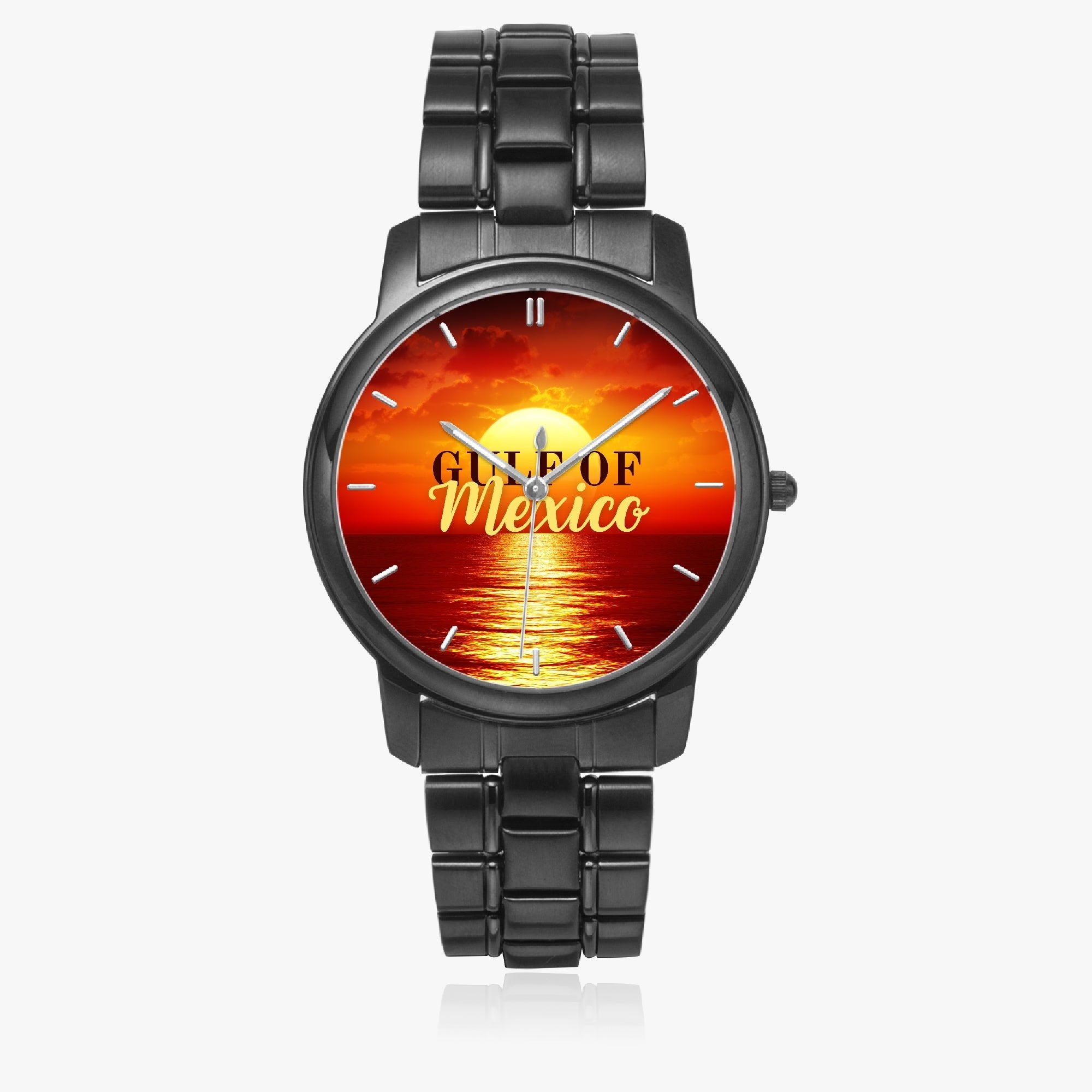 Gulf of Mexico Folding Clasp Type Stainless Steel Quartz Watch (With Indicators) - Jewelry, Watches - EpiAl's Shop