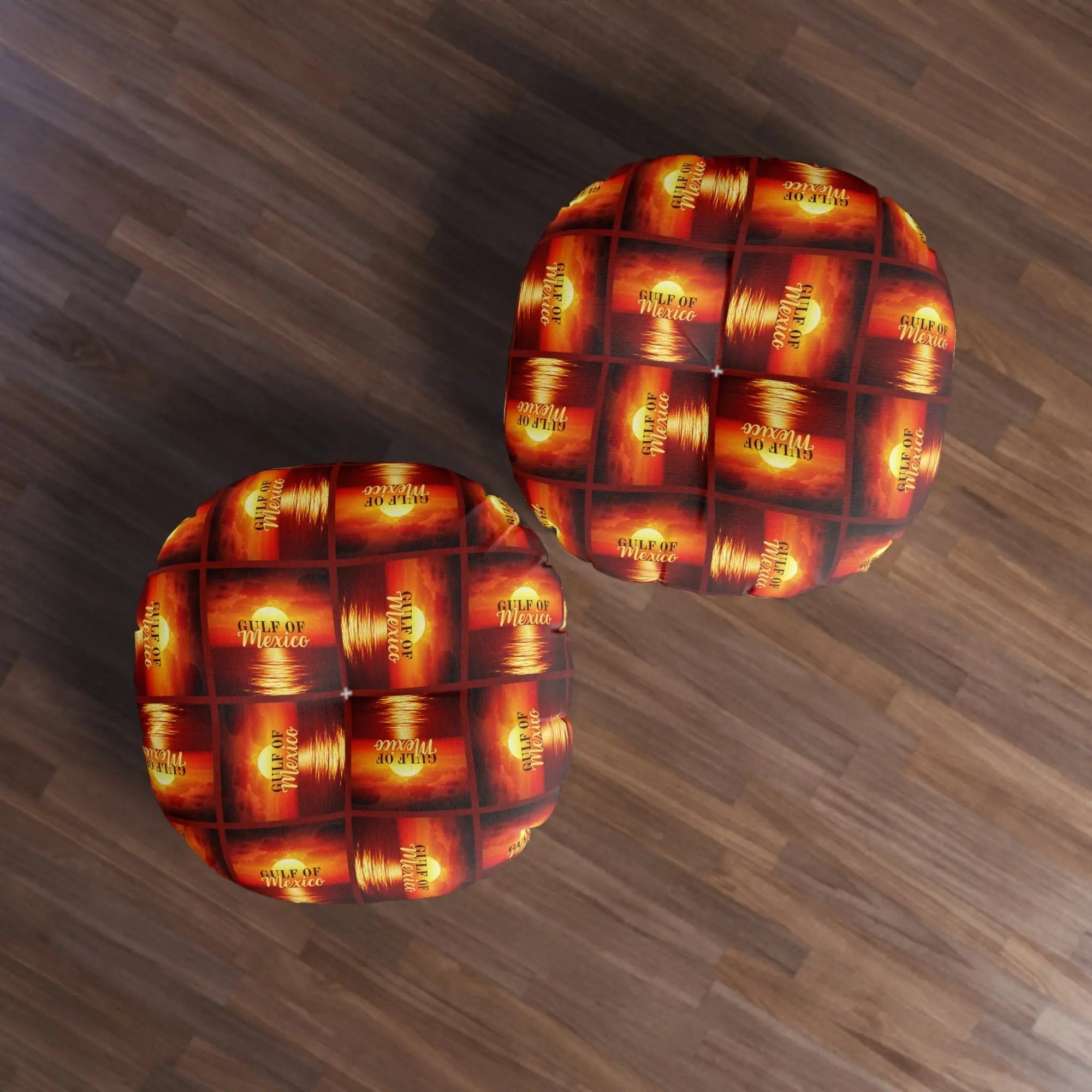 Gulf of Mexico Round Tufted Floor Pillow - Bohemian Home Décor - Decor, Home, Pillows - EpiAl's Shop