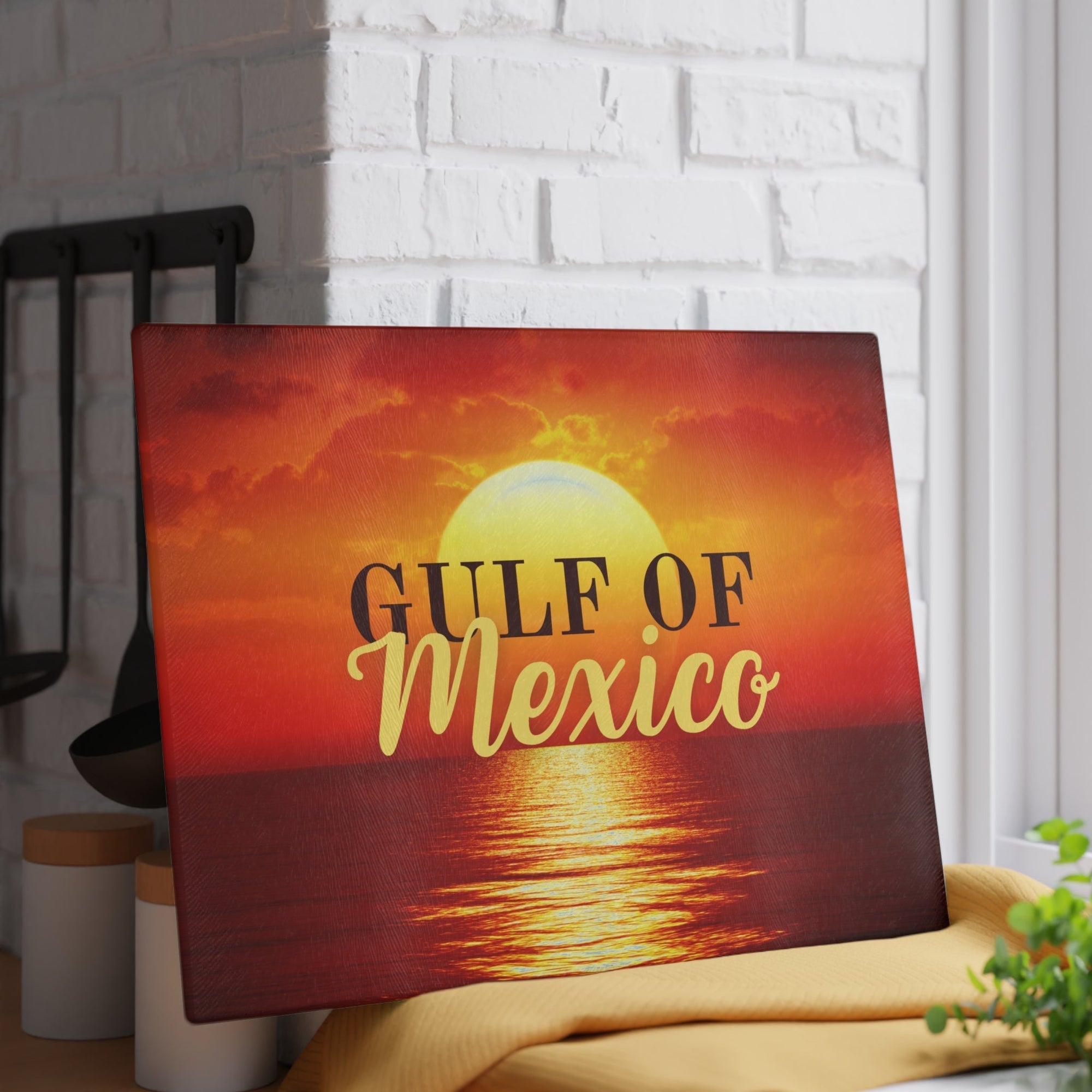 Gulf of Mexico Sunset Glass Cutting Board - Decor, Kitchen, Cutting Boards - EpiAl's Shop