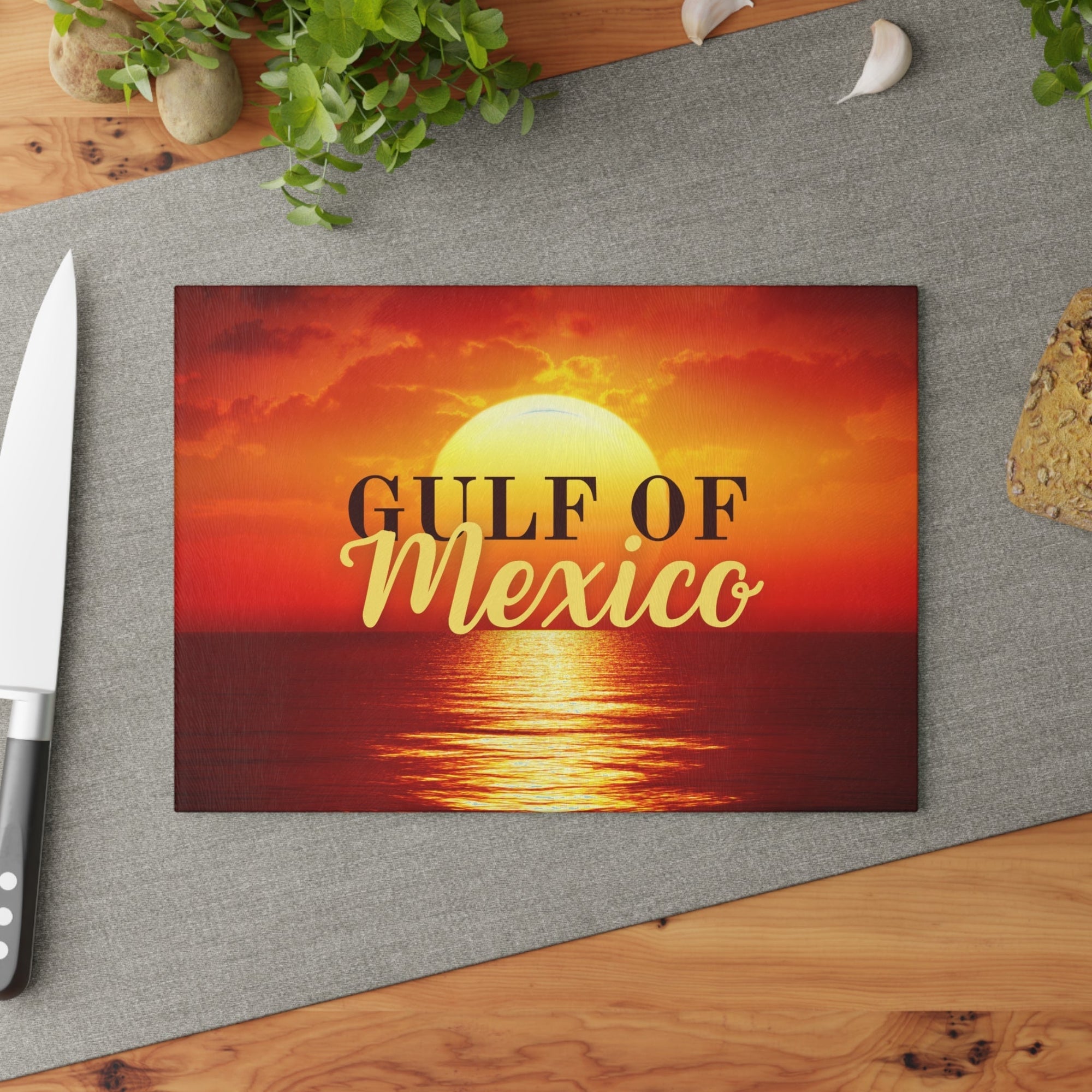 Gulf of Mexico Sunset Glass Cutting Board - Decor, Kitchen, Cutting Boards - EpiAl's Shop
