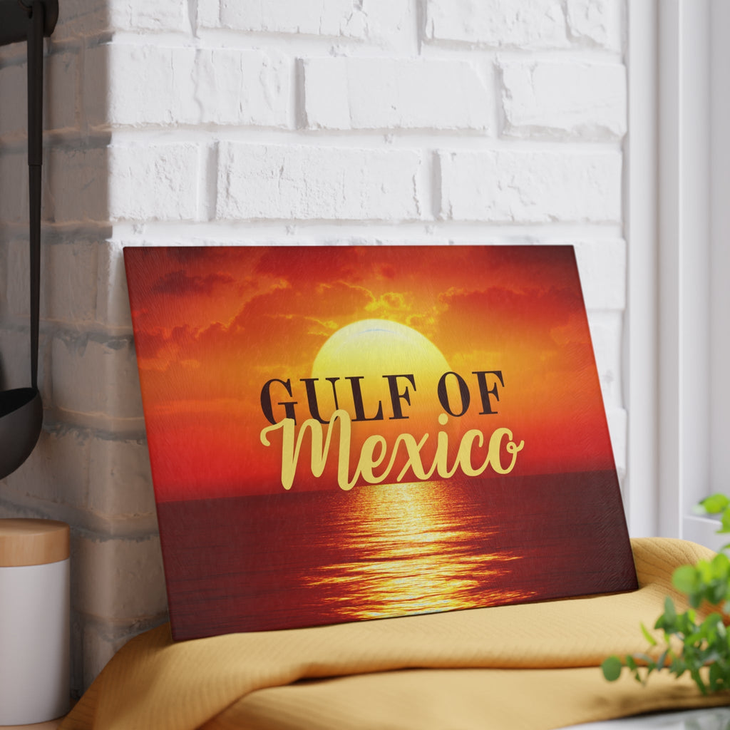 Gulf of Mexico Sunset Glass Cutting Board - Decor, Kitchen, Cutting Boards - EpiAl's Shop