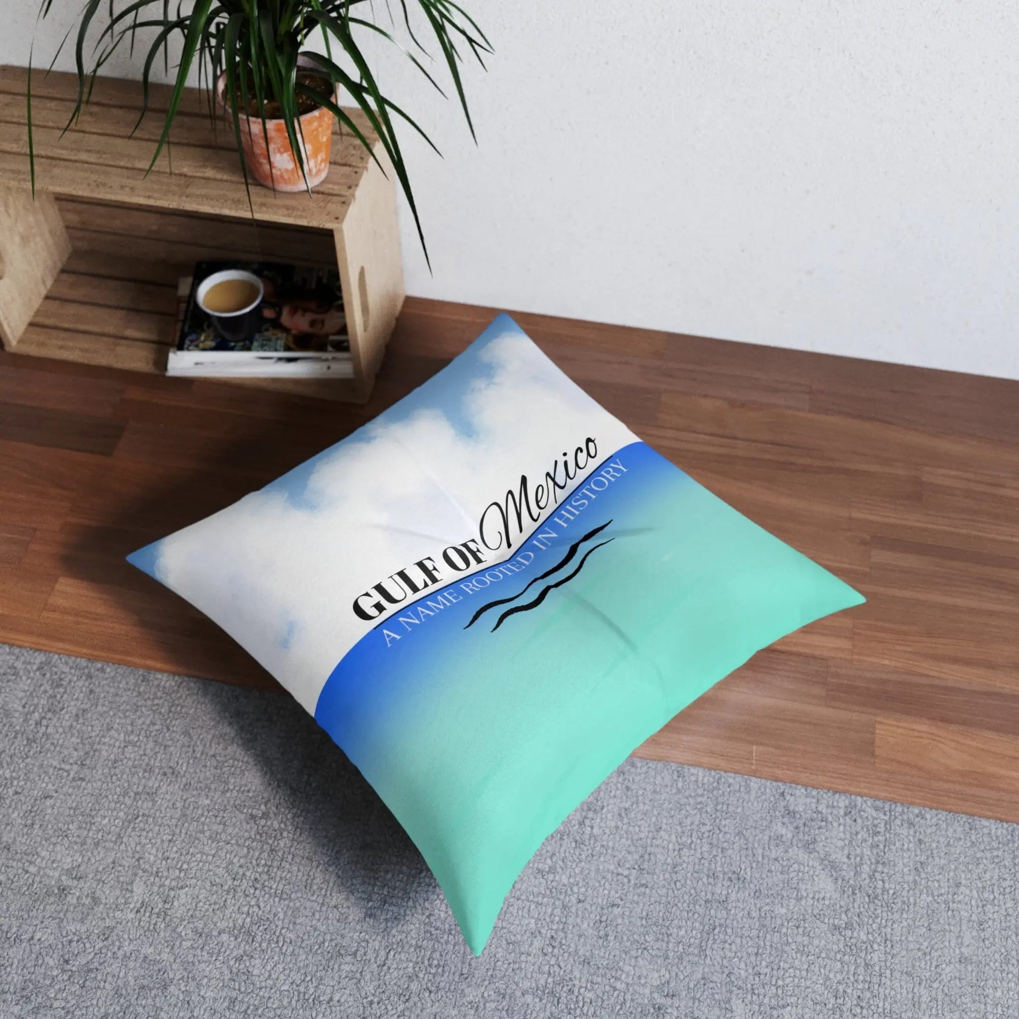 Gulf of Mexico Tufted Floor Pillow - Coastal Comfort Decor - Decor, Home, Pillows - EpiAl's Shop