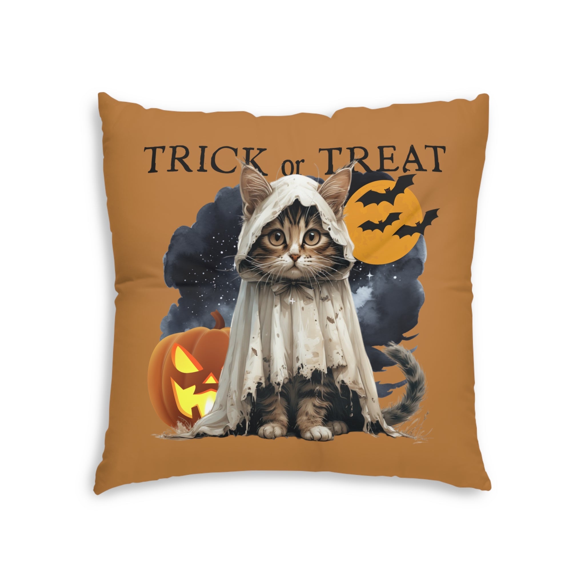 Halloween Cat Floor Pillow, Square - Decor, Home, Pillows - EpiAl's Shop