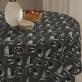 Halloween Cat Pattern Tablecloth, Holiday Entertaining Style - Decor, Dining, Table Decor - EpiAl's Shop