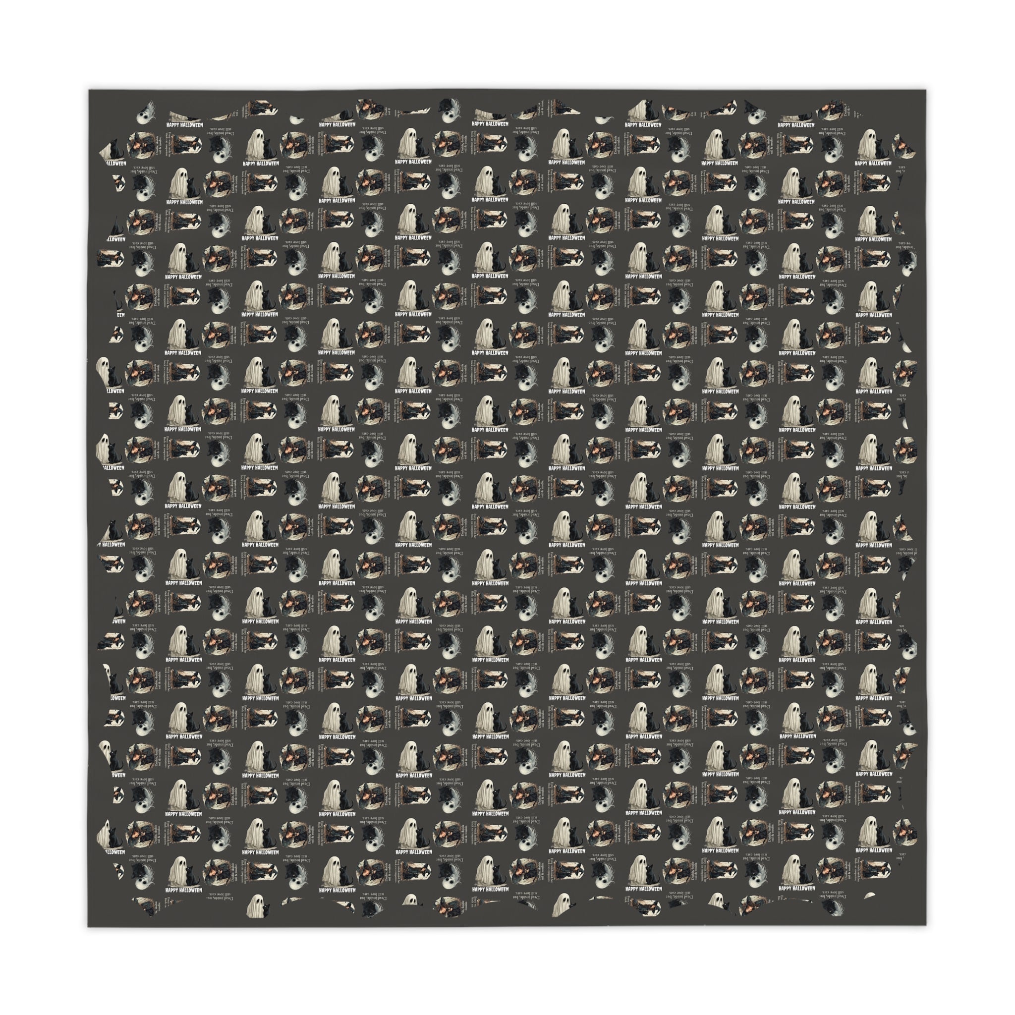 Halloween Cat Pattern Tablecloth, Holiday Entertaining Style - Decor, Dining, Table Decor - EpiAl's Shop