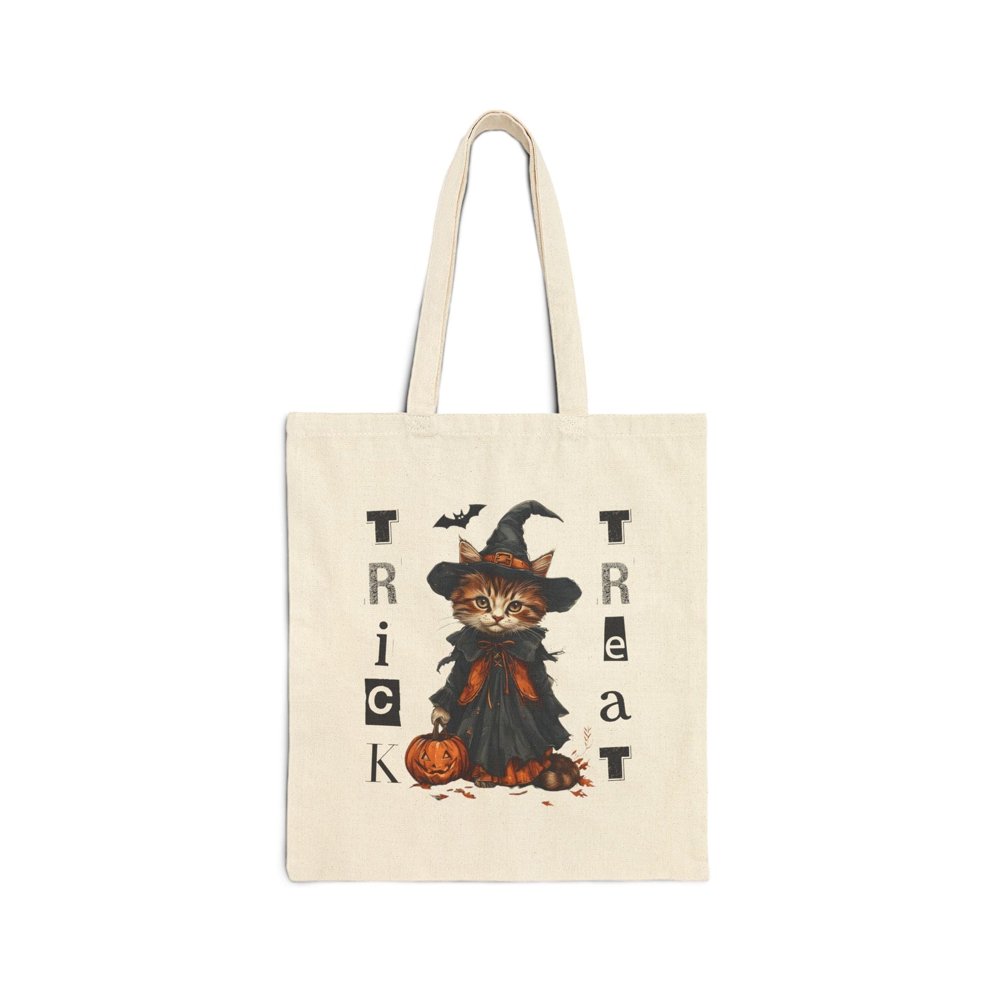 Halloween Cat Trick or Treat Tote Bag - Bags, Tote - EpiAl's Shop