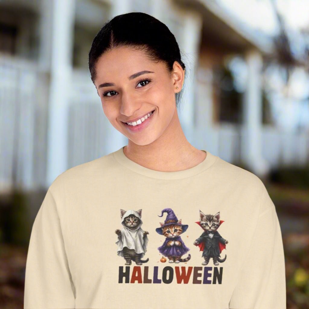 Halloween Kittens Long Sleeve T-Shirt - Clothing, T-shirts, Long - Sleeve - EpiAl's Shop