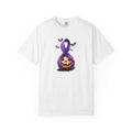 Halloween Pumpkin Unisex T-Shirt with Purple Ribbon Design - Clothing, T-shirts - EpiAl's Shop