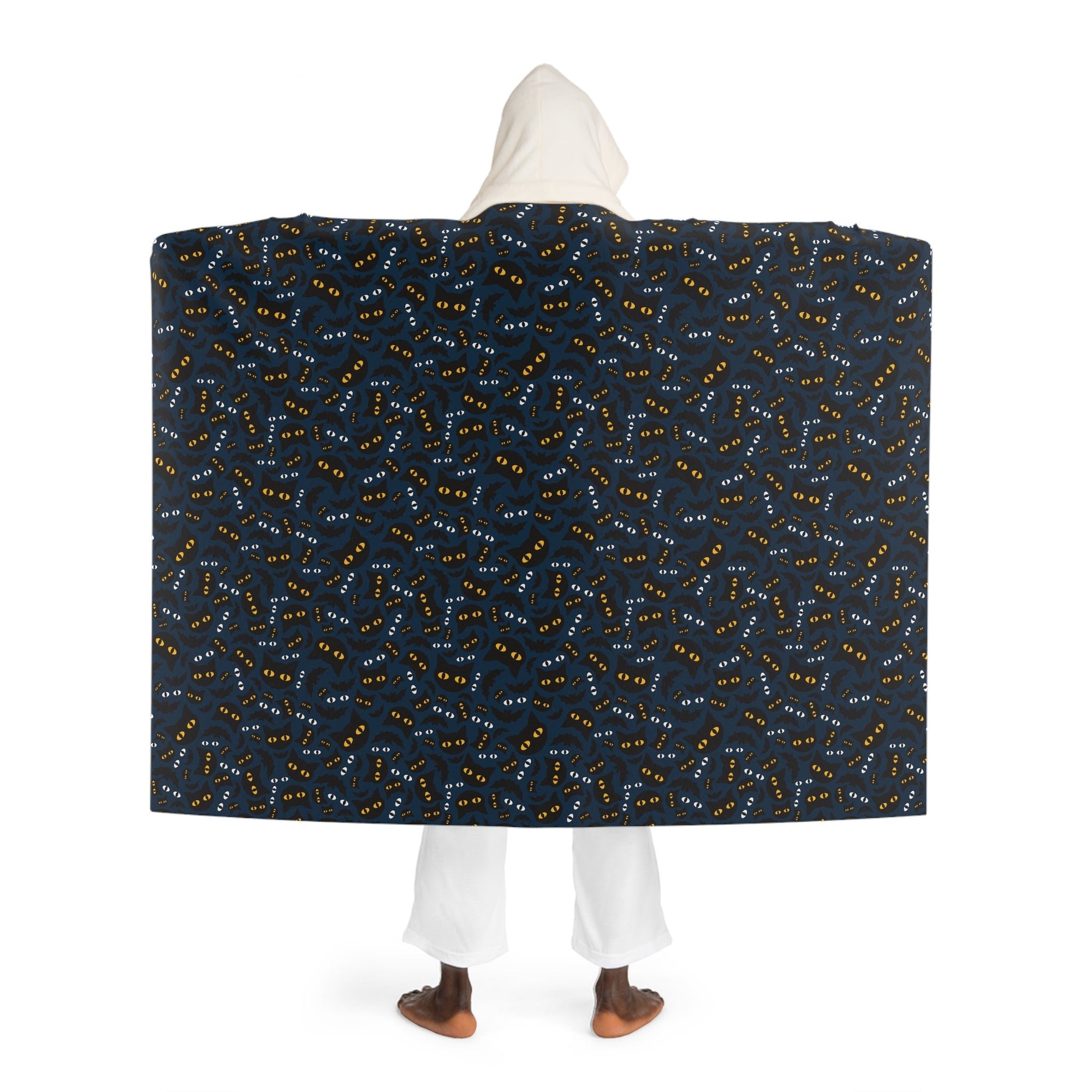 Halloween Spooky Eyes Hooded Sherpa Fleece Blanket - All Over Prints - EpiAl's Shop