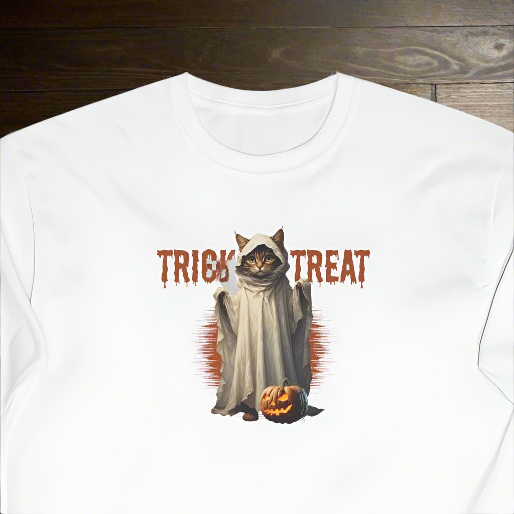 Halloween Trick or Treat Kitty Long Sleeve Tee - Clothing, T-shirts, Long - Sleeve - EpiAl's Shop