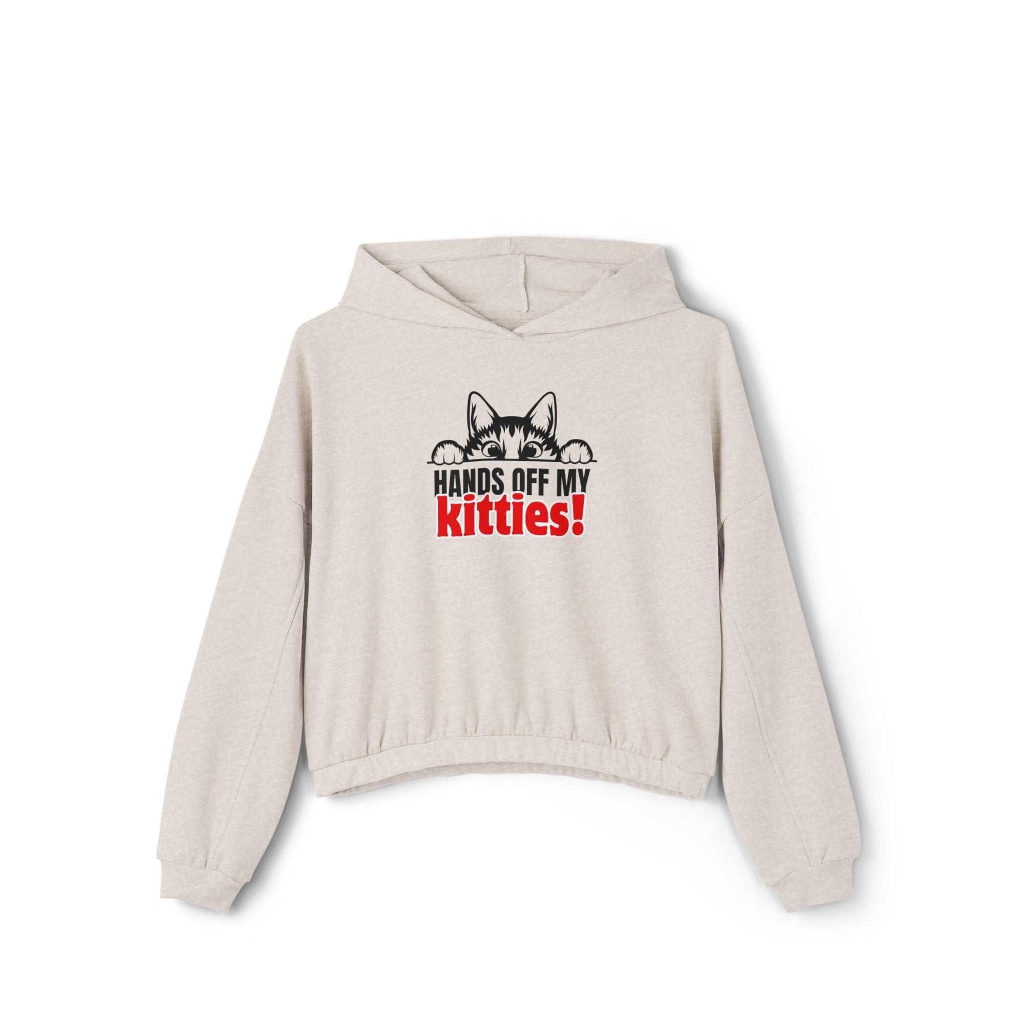 Hands Off My Kitties Women's Cinched Bottom Hoodie - Hoodie - EpiAl's Shop