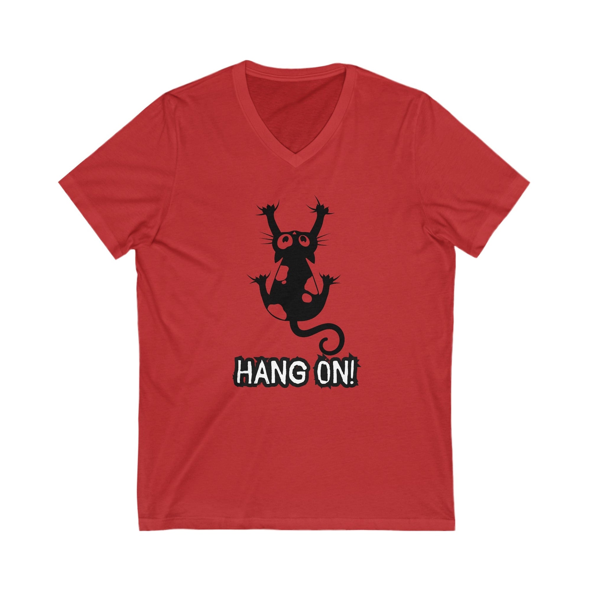 Hang On Unisex Jersey Short Sleeve V - Neck Tee - V - neck - Epileptic Al’s Shop