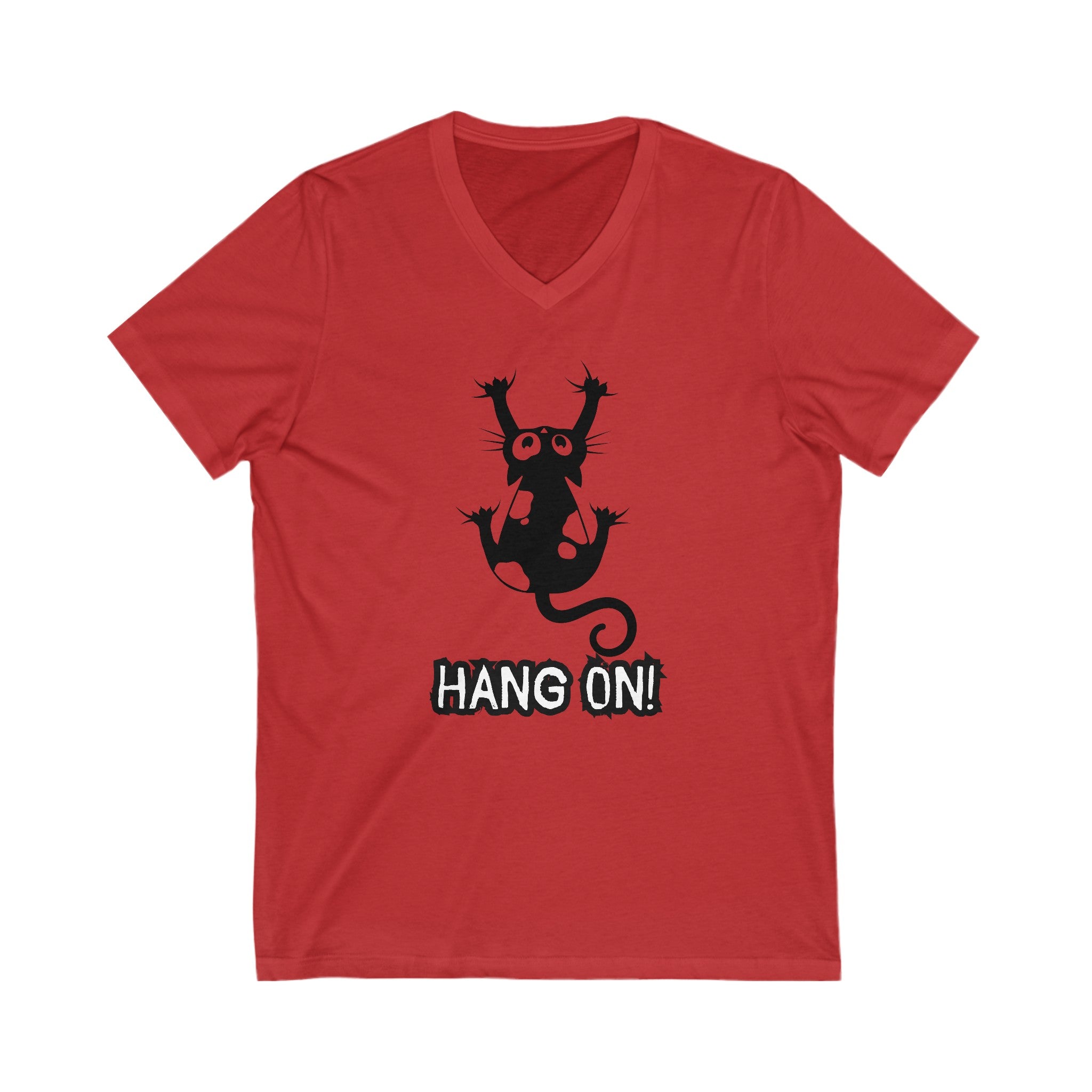 Hang On Unisex Jersey Short Sleeve V - Neck Tee - V - neck - Epileptic Al’s Shop