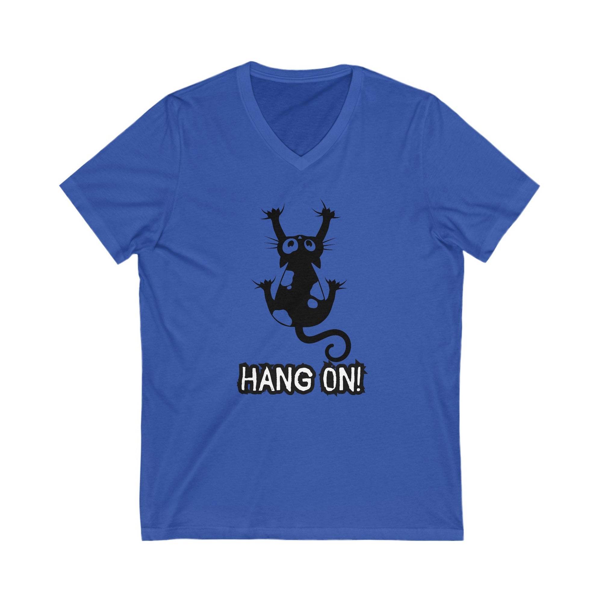 Hang On Unisex Jersey Short Sleeve V - Neck Tee - V - neck - Epileptic Al’s Shop