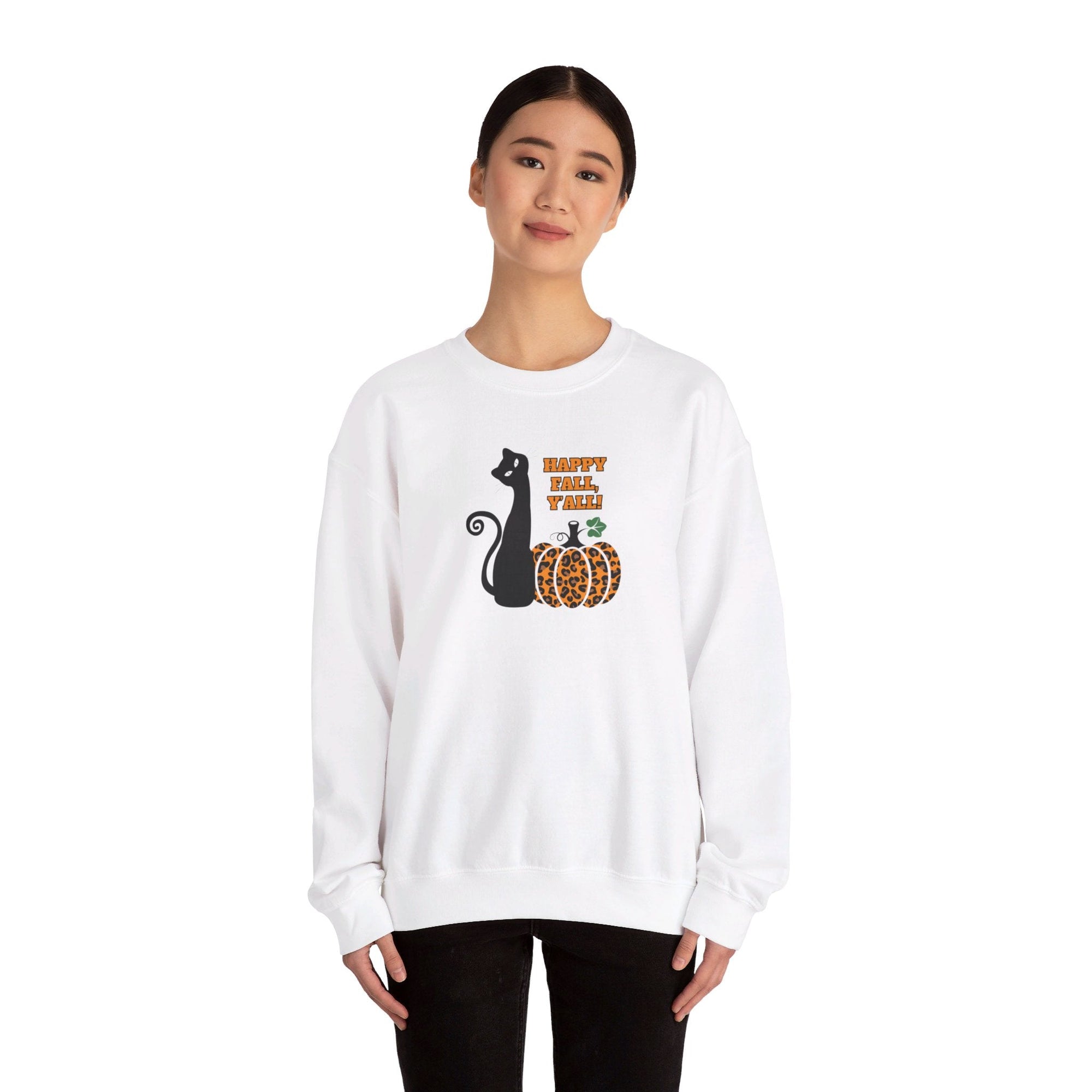 Happy Fall Y'all Unisex Heavy Blend™ Crewneck Sweatshirt - Sweatshirt - EpiAl's Shop