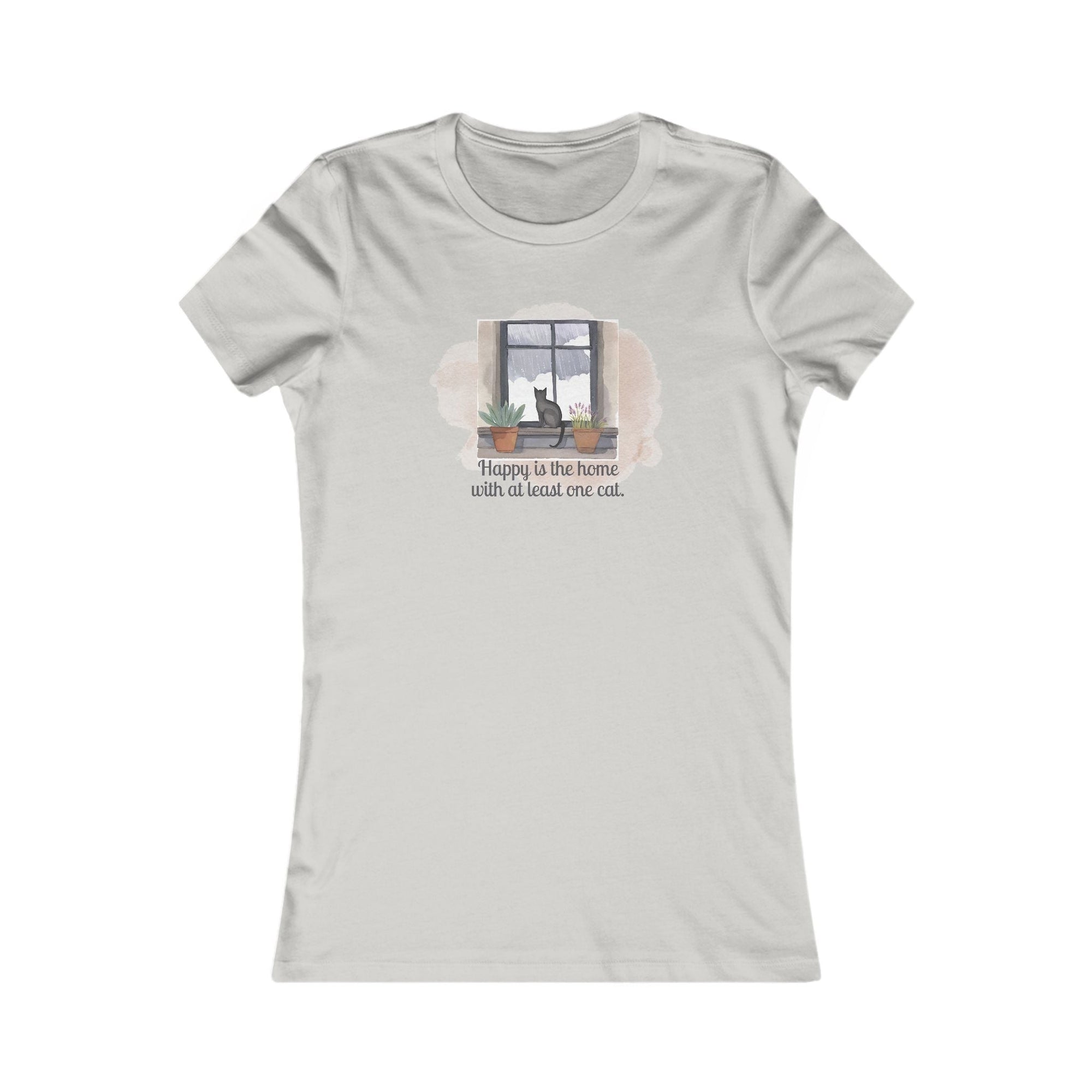 Happy Home Cat Women's Tee - Cozy Cat Lover Shirt - Clothing, T-shirts - EpiAl's Shop