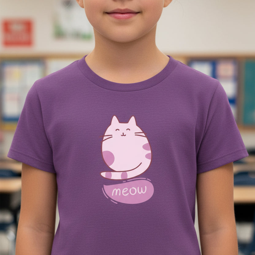 Harlynn Meow Kitty Youth Tee for Fun and Stylish Style - EpiAl's Shop