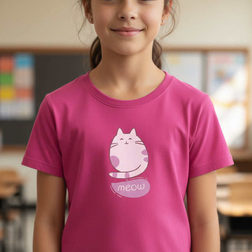 Harlynn Meow Kitty Youth Tee for Fun and Stylish Style - EpiAl's Shop