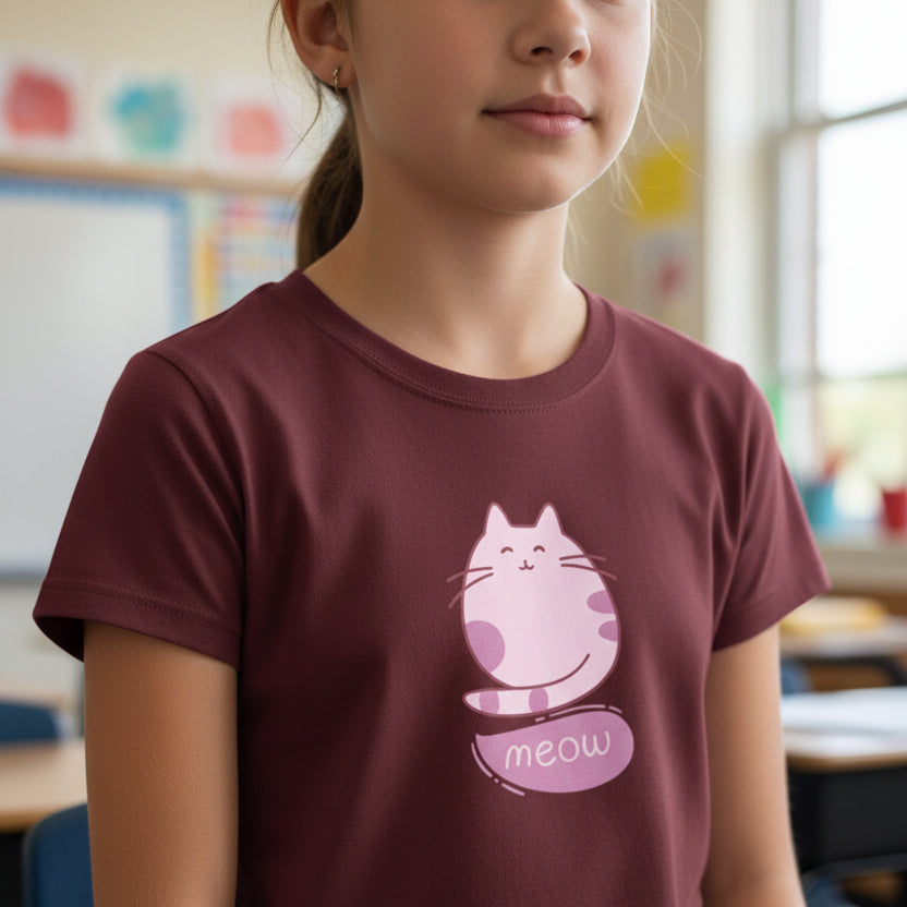 Harlynn Meow Kitty Youth Tee for Fun and Stylish Style - EpiAl's Shop