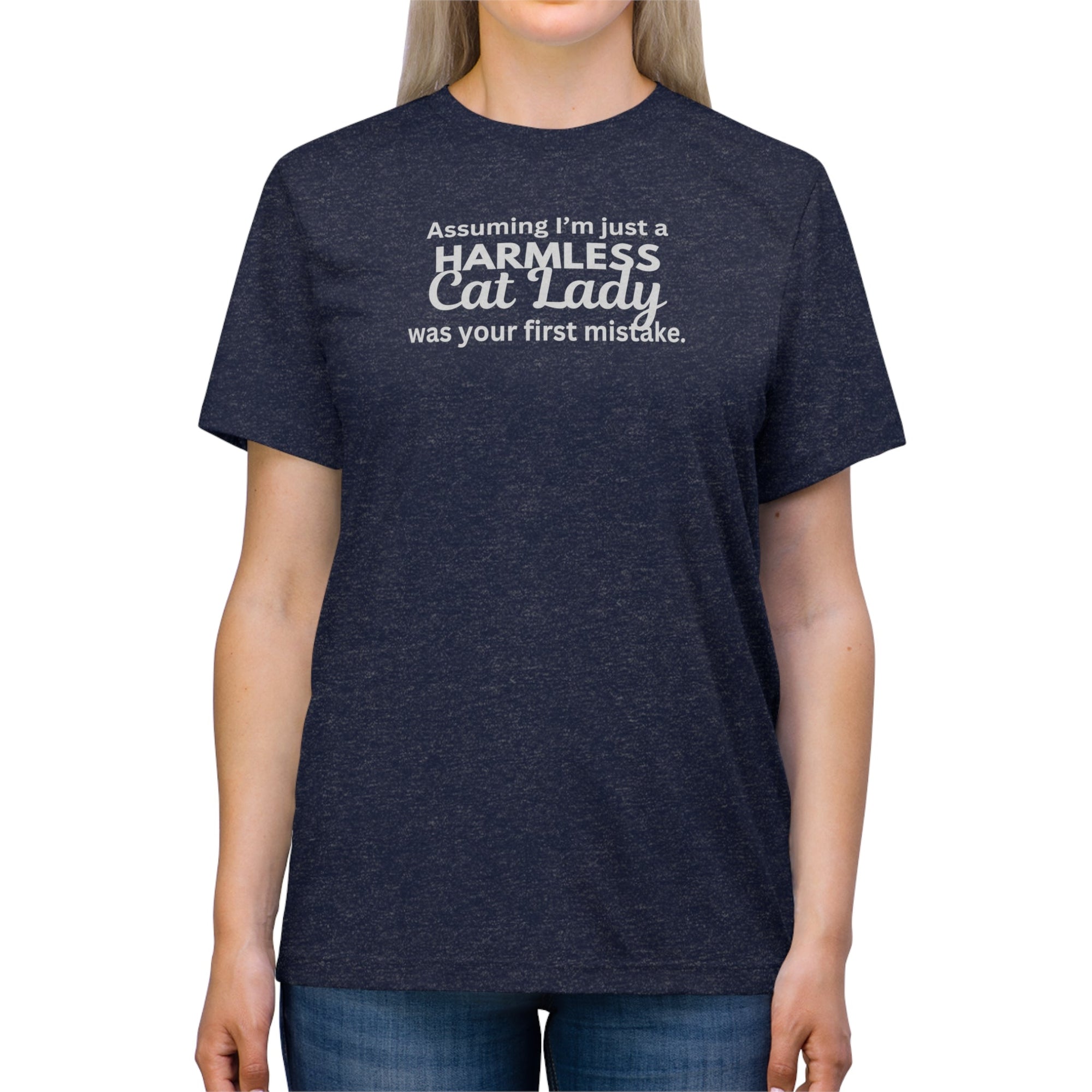 Harmless Cat Lady Triblend Tee - T - Shirt - Epileptic Al’s Shop
