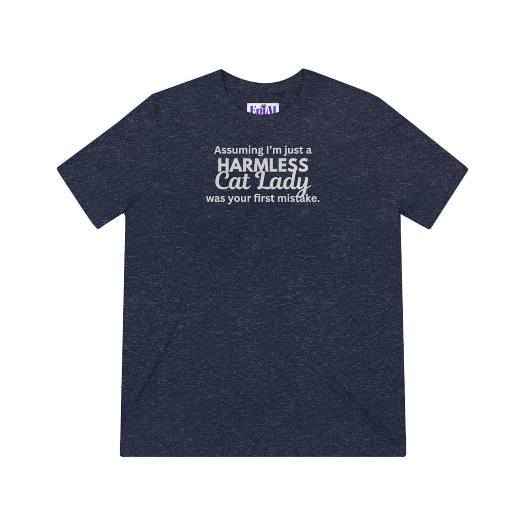 Harmless Cat Lady Triblend Tee - T - Shirt - Epileptic Al’s Shop