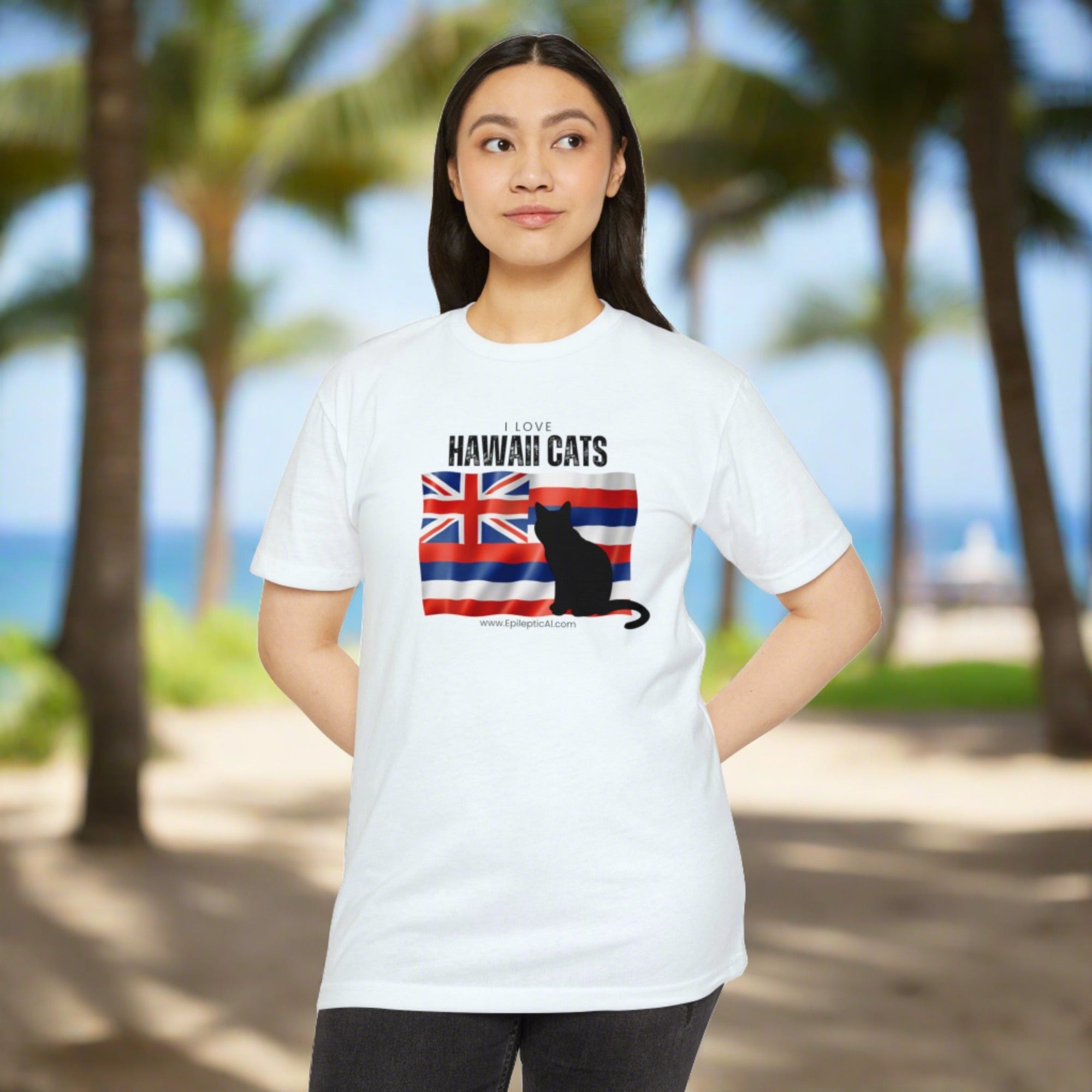 Hawaii Cats Unisex CVC Jersey T - shirt - T - Shirt - Epileptic Al’s Shop