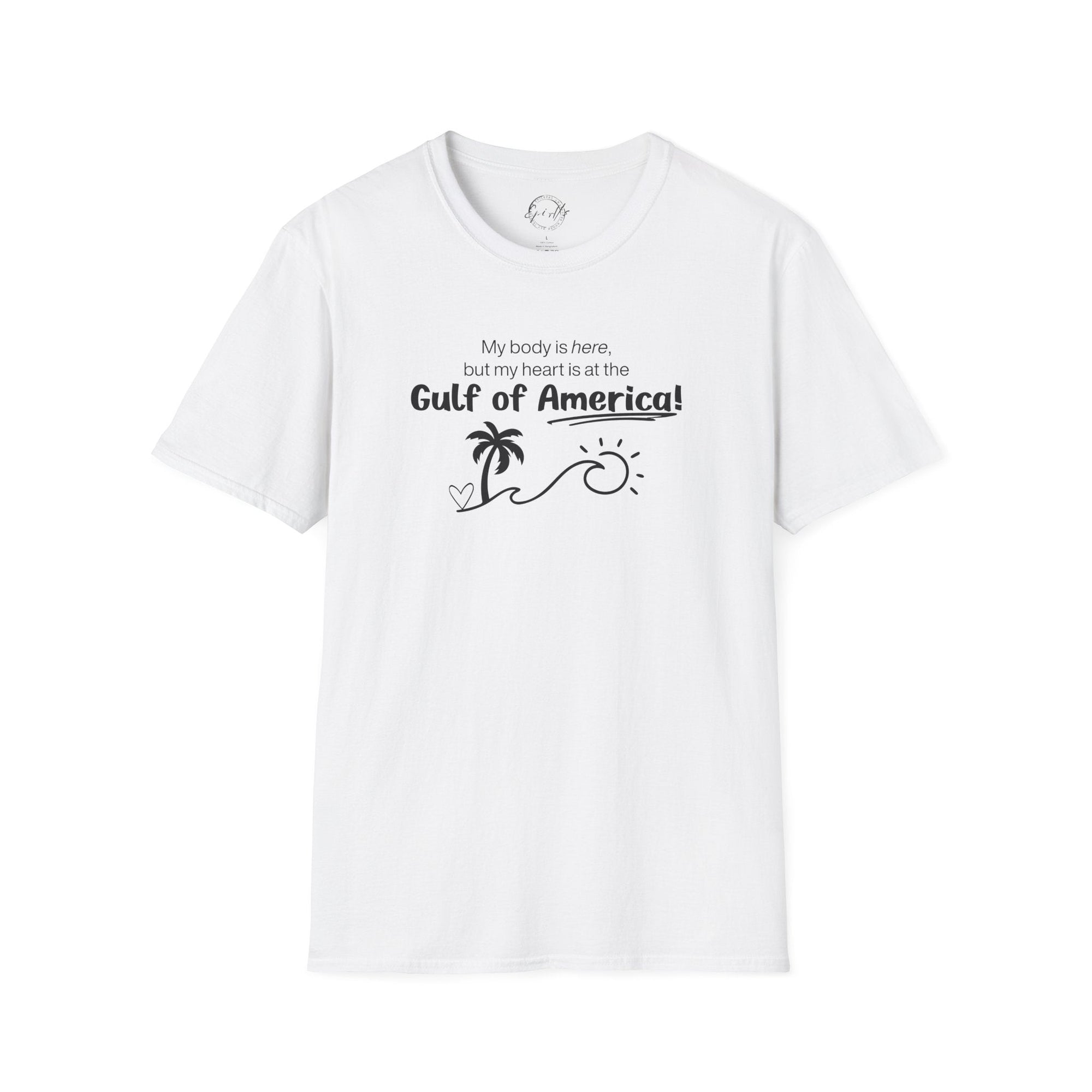 Heart at the Gulf Graphic T-Shirt - Perfect for Beach Lovers - Clothing, T-shirts - EpiAl's Shop