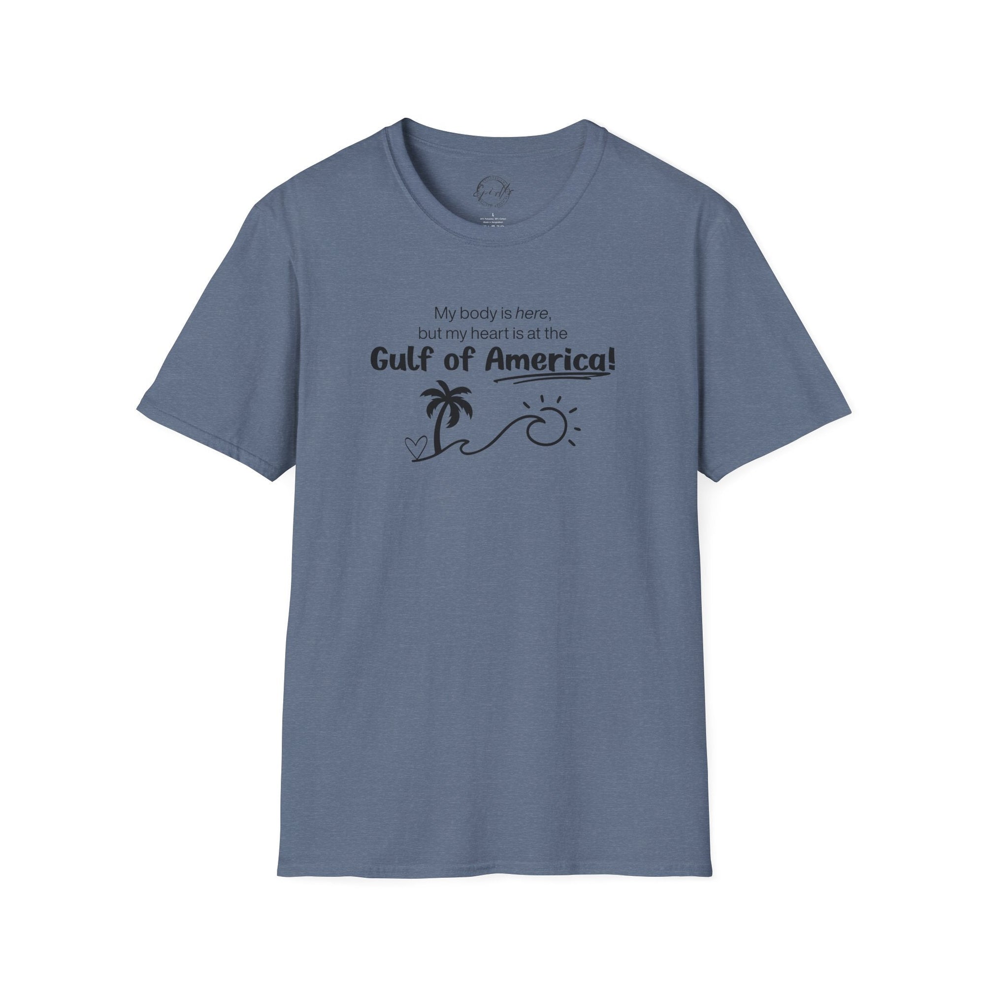 Heart at the Gulf Graphic T-Shirt - Perfect for Beach Lovers - Clothing, T-shirts - EpiAl's Shop