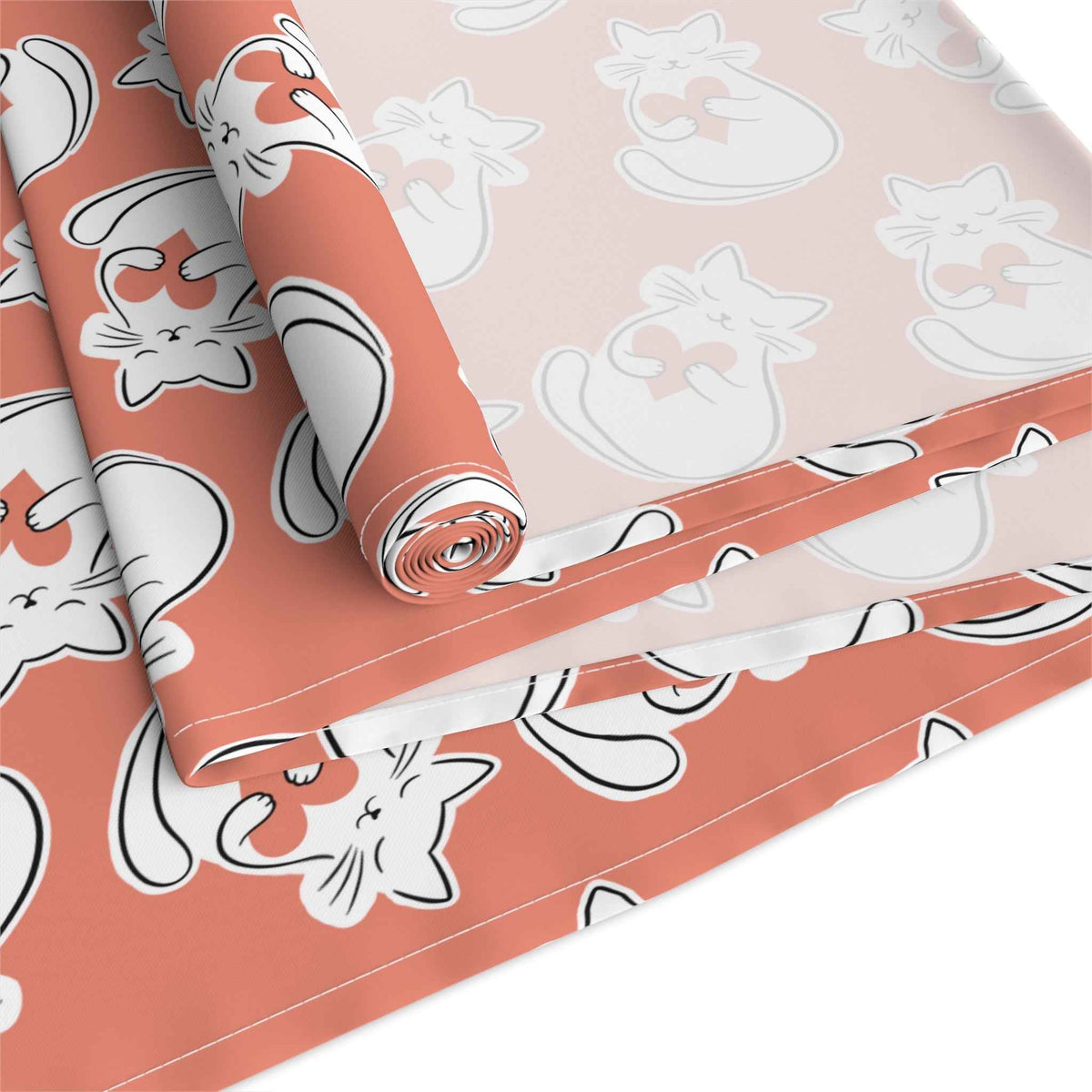 Heart Cat Table Runner – Sweet, Bold, and Slightly Extra - Decor, Home, Tablecloths & Runners - EpiAl's Shop