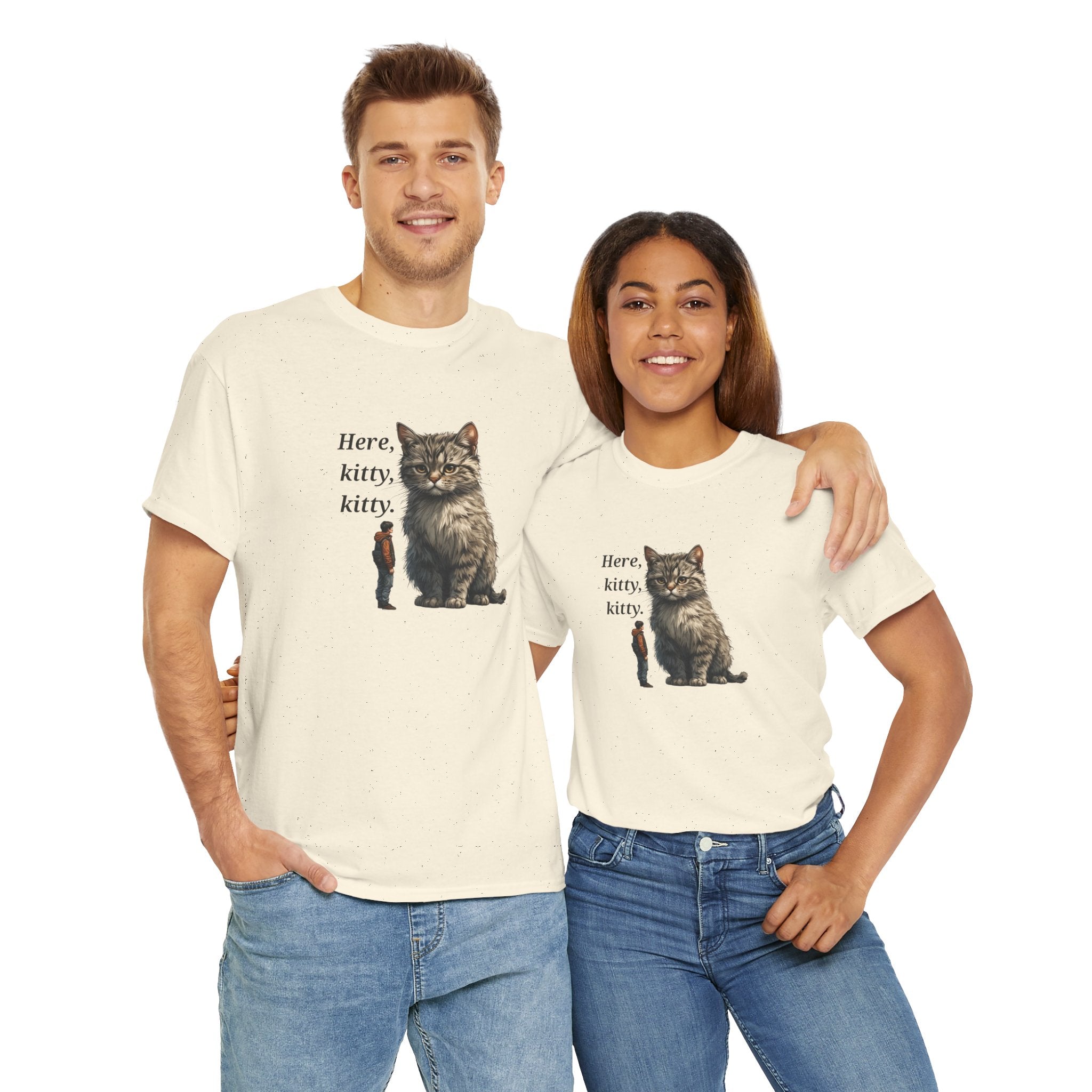 Here Kitty Kitty Tee, Funny Animal Shirt - Clothing, T-shirts - EpiAl's Shop