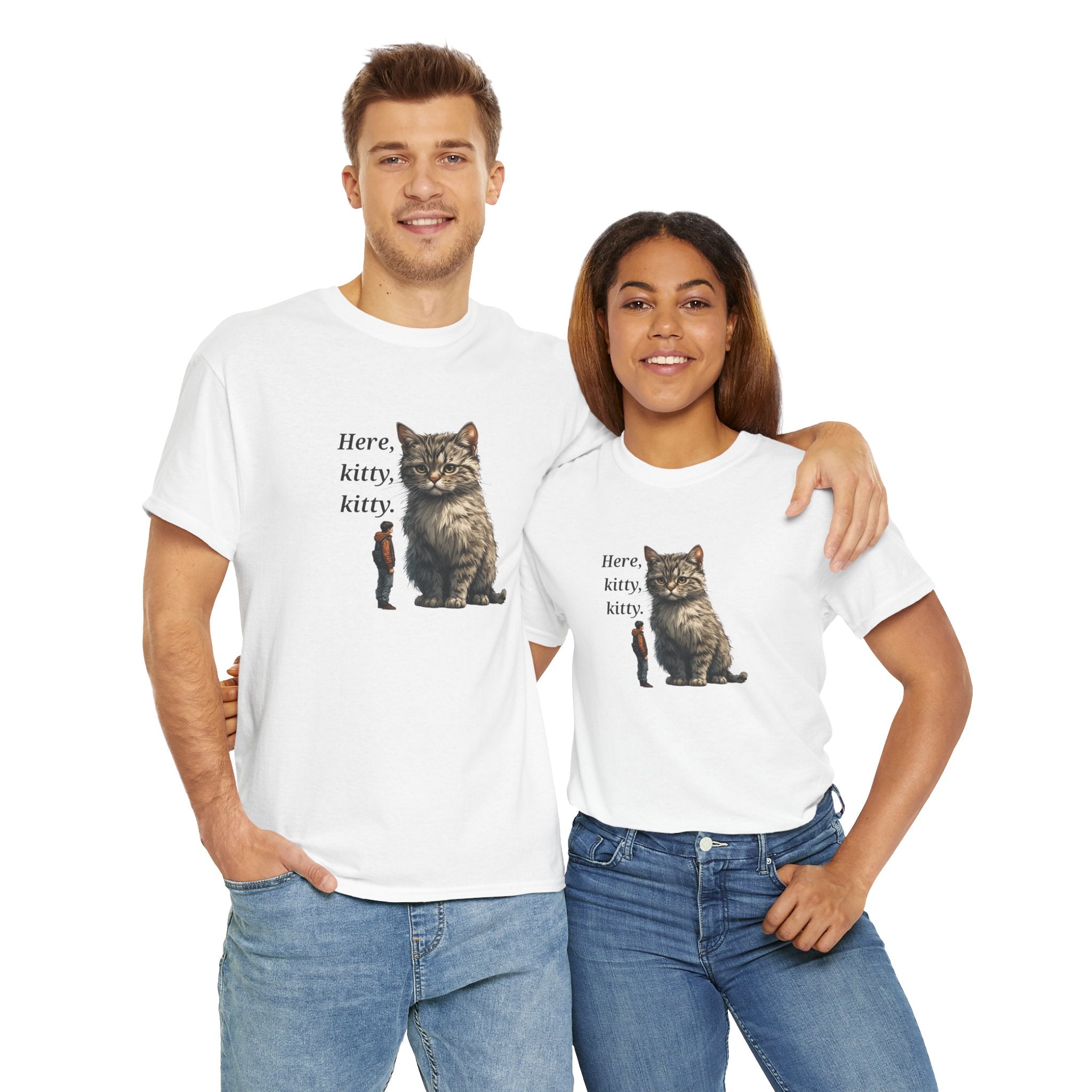 Here Kitty Kitty Tee, Funny Animal Shirt - Clothing, T-shirts - EpiAl's Shop