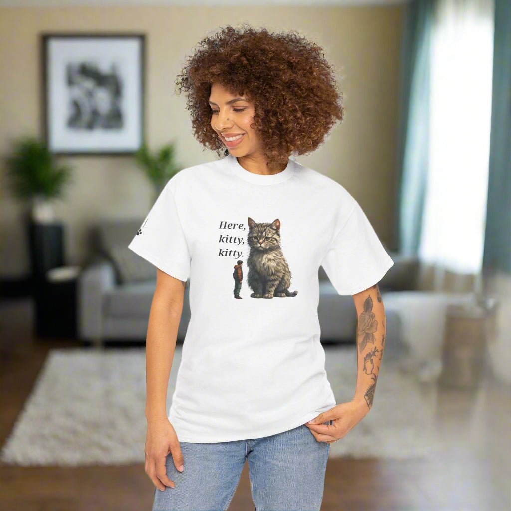 Here Kitty Kitty Tee, Funny Animal Shirt - Clothing, T-shirts - EpiAl's Shop