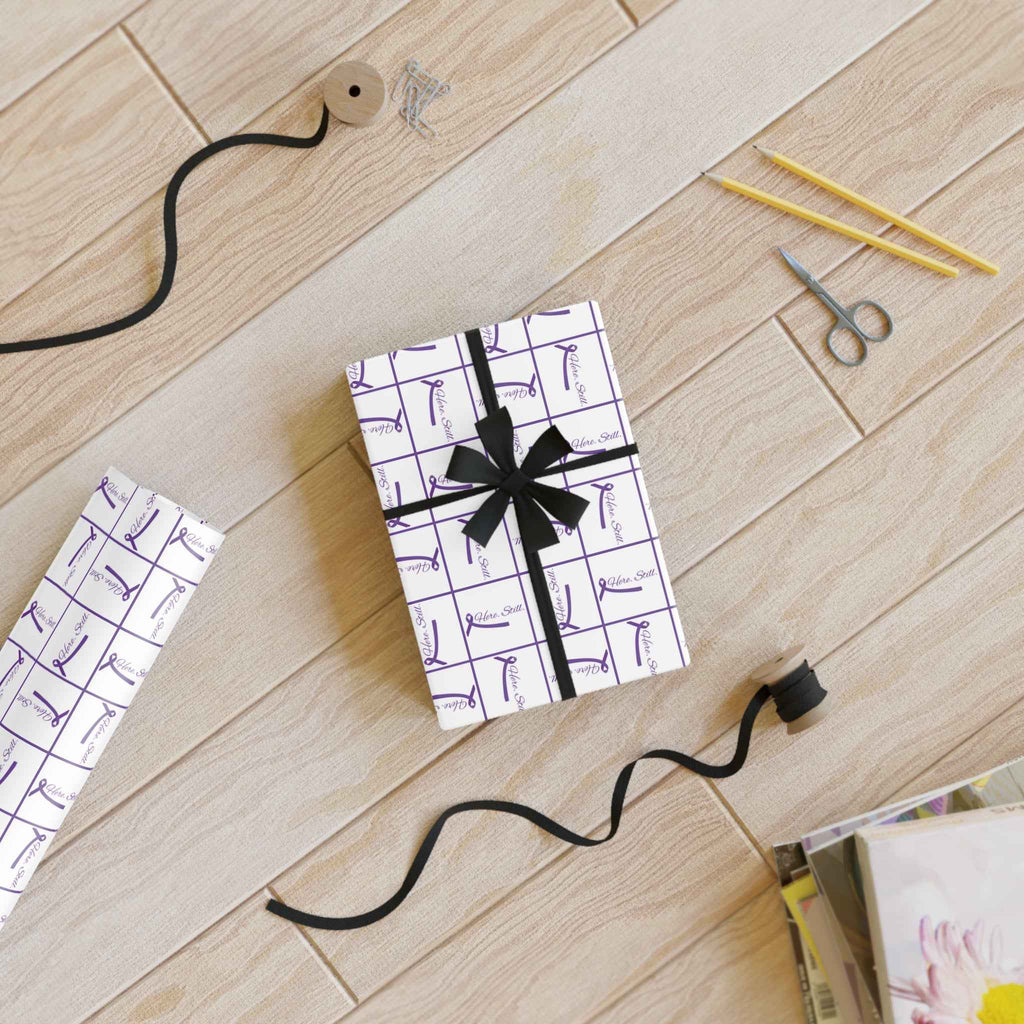 “Here. Still.” Wrapping Paper — Elegant Epilepsy Awareness Gift Wrap - Gift Wrap, Paper - EpiAl's Shop