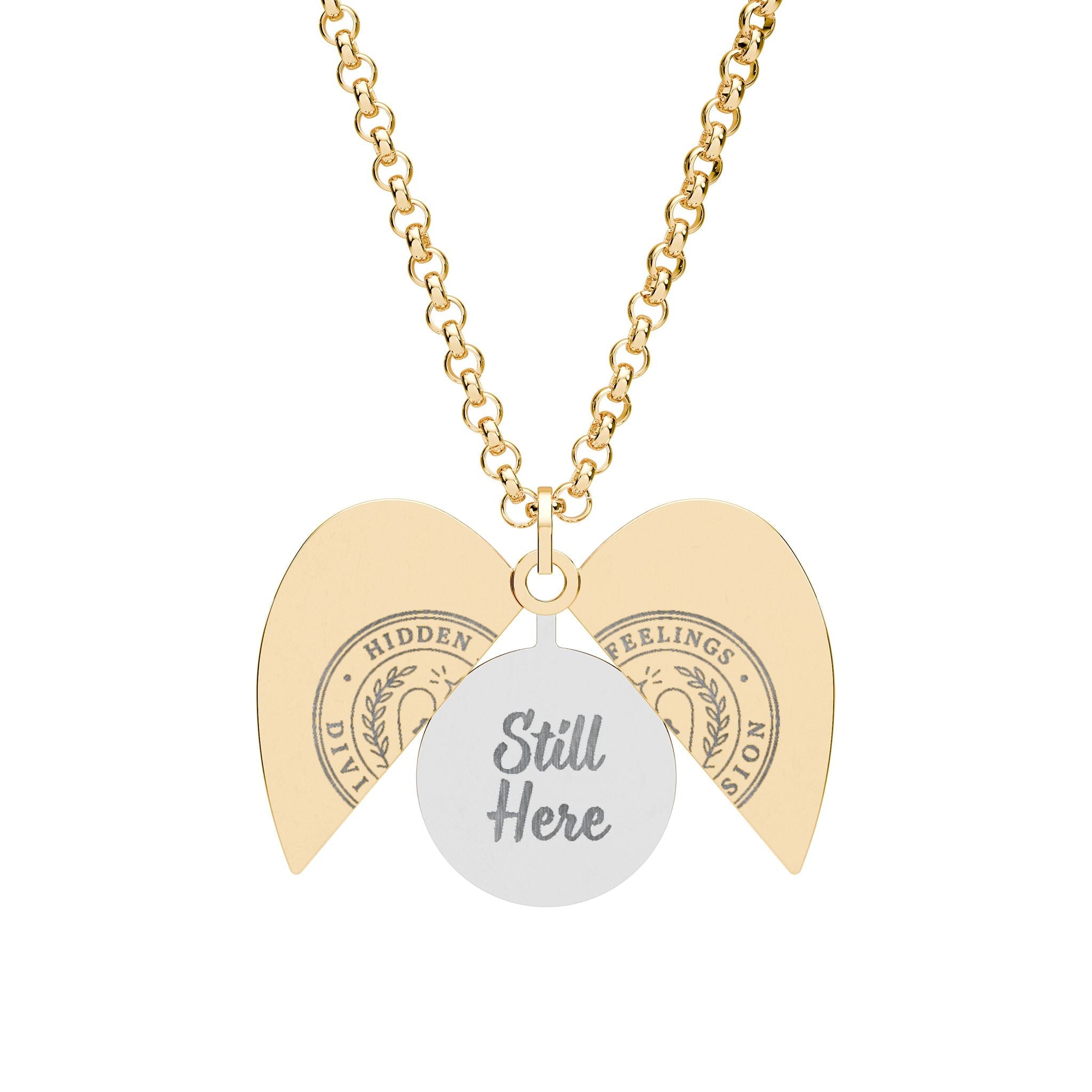 Hidden Feelings Division Hidden Message Heart Necklace | “Still Here” - Jewelry, Necklaces - EpiAl's Shop