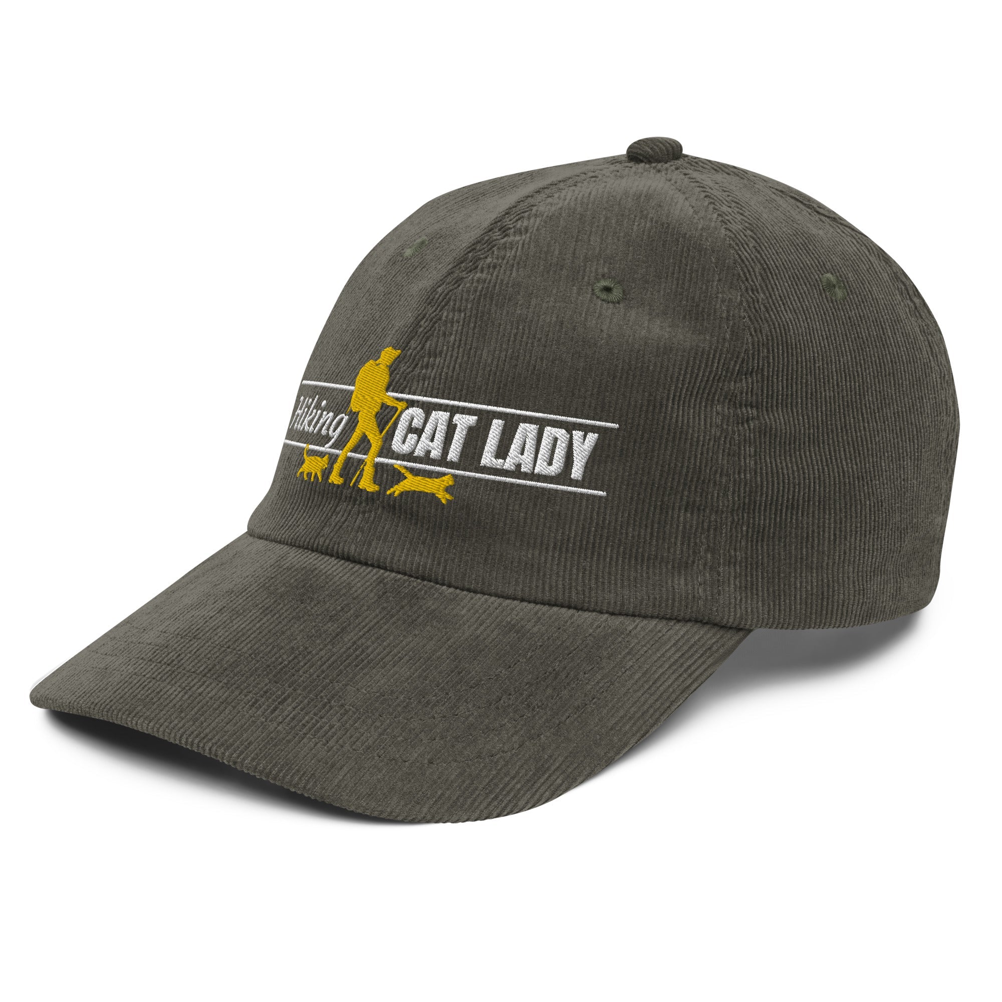 Hiking Cat Lady Corduroy Hat - Hats - EpiAl's Shop