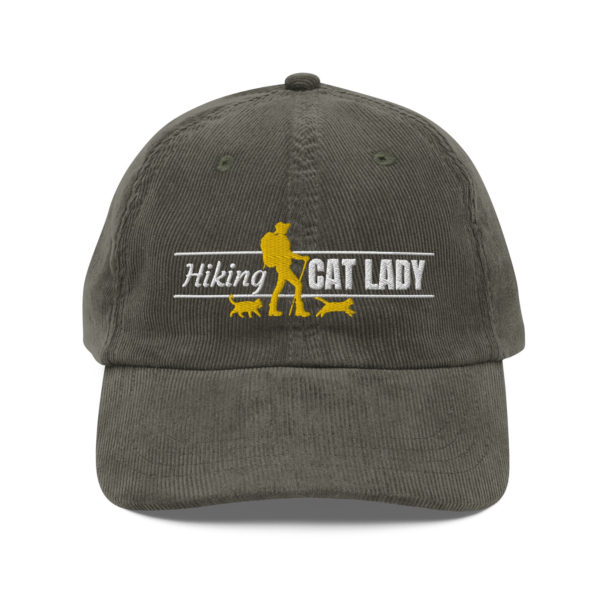 Hiking Cat Lady Corduroy Hat - Hats - EpiAl's Shop