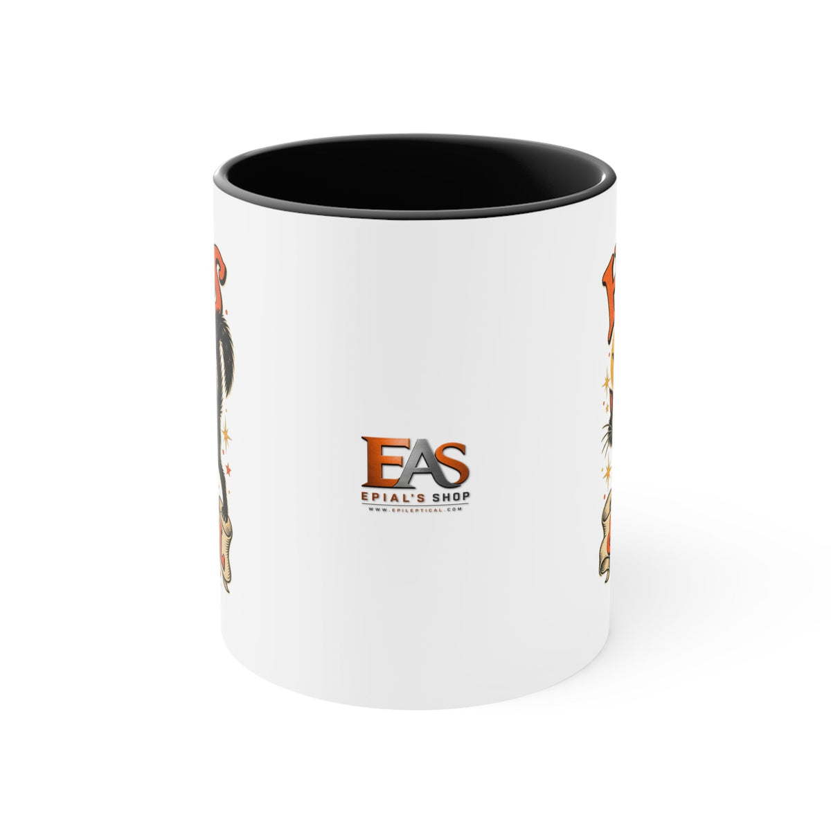 Hiss & Tell Halloween Black Cat Accent Mug - Drinkware, Coffee Mugs - EpiAl's Shop