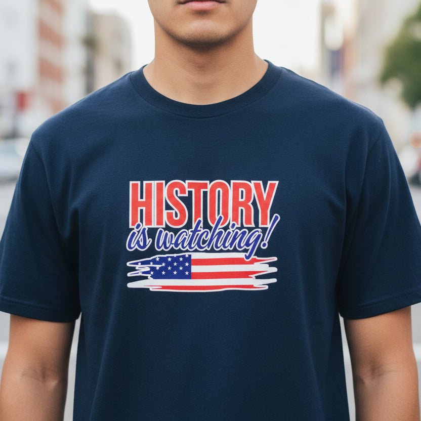 History Is Watching Patriotic Statement T-Shirt - Clothing, Unisex, T-Shirts - EpiAl's Shop