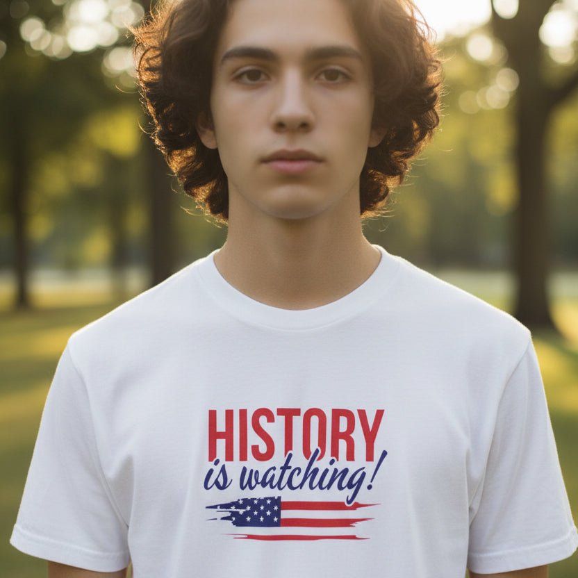 History Is Watching Patriotic Statement T-Shirt - Clothing, Unisex, T-Shirts - EpiAl's Shop