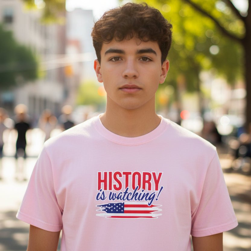 History Is Watching Patriotic Statement T-Shirt - Clothing, Unisex, T-Shirts - EpiAl's Shop