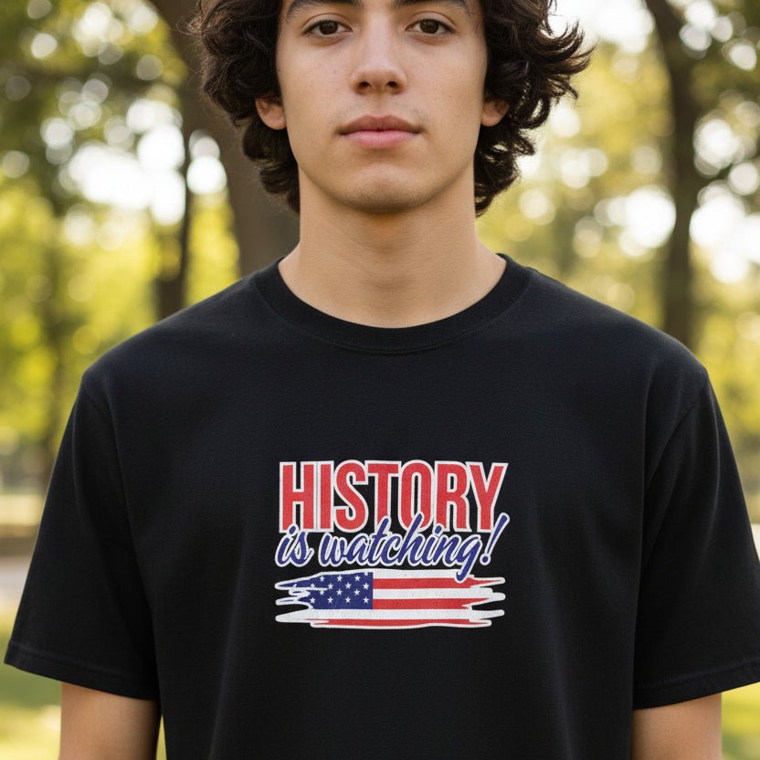 History Is Watching Patriotic Statement T-Shirt - Clothing, Unisex, T-Shirts - EpiAl's Shop