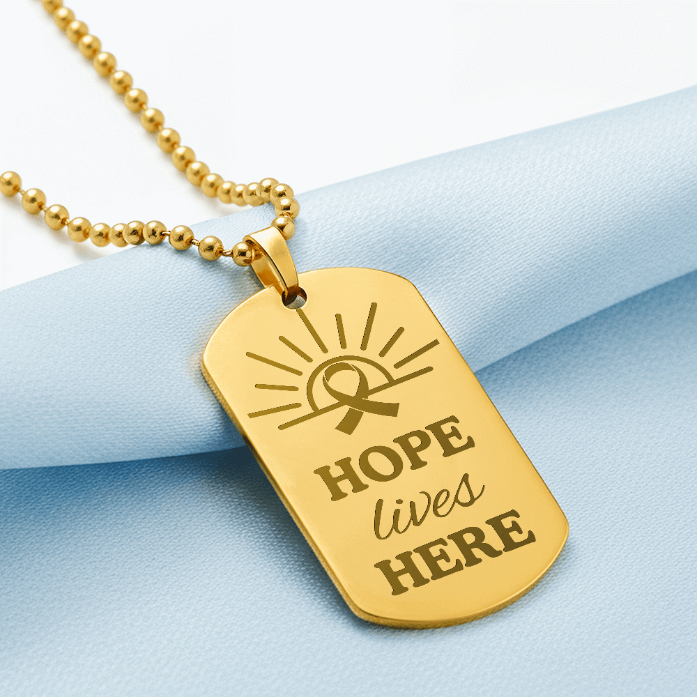 Hope Lives Here – Engraved Dog Tag Necklace - Jewelry, Necklaces - EpiAl's Shop