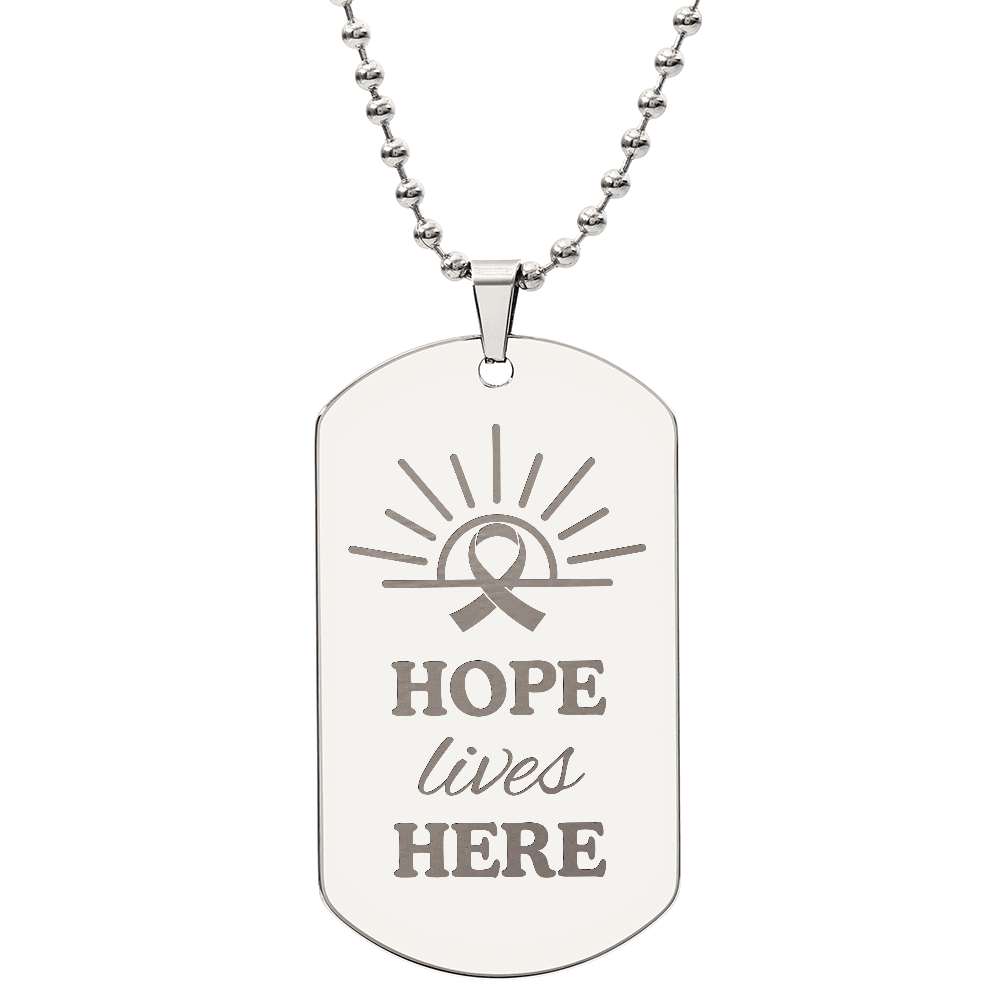 Hope Lives Here – Engraved Dog Tag Necklace - Jewelry, Necklaces - EpiAl's Shop