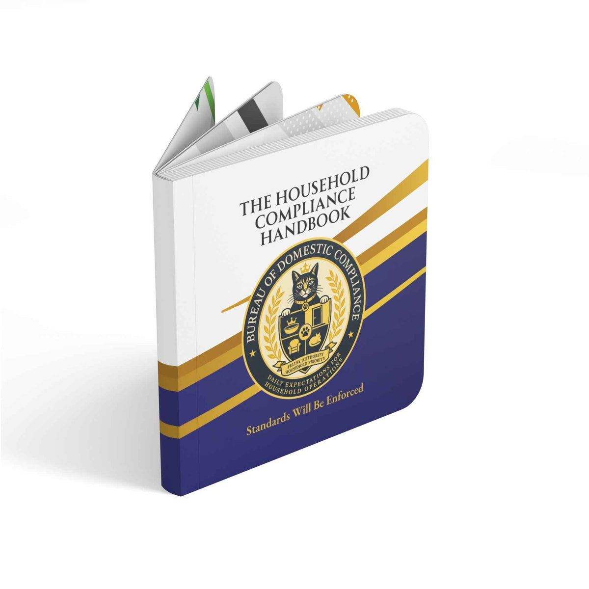 Household Compliance Handbook Board Book | Cat Authority Faux Government Humor - Books, Board - EpiAl's Shop