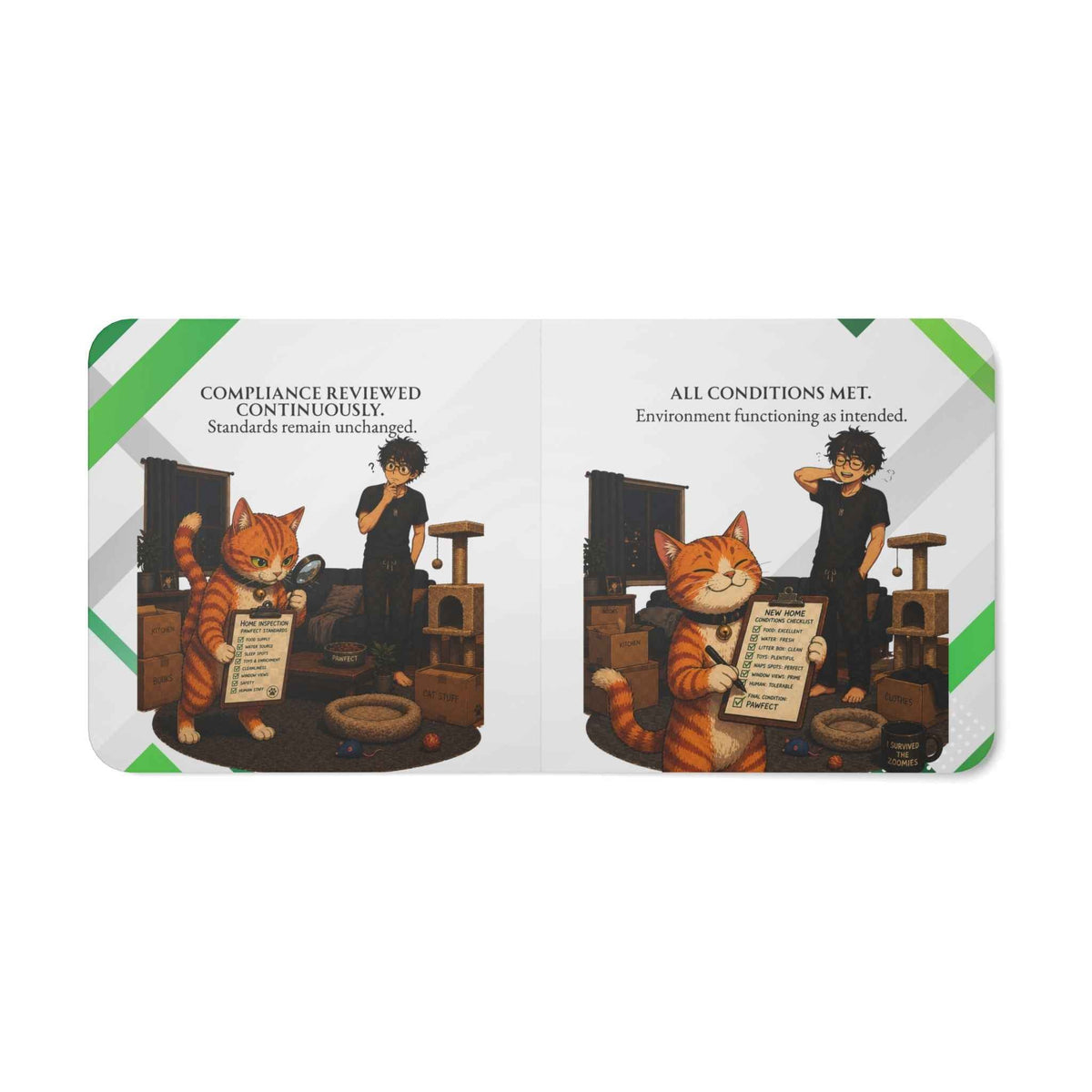 Household Compliance Handbook Board Book | Cat Authority Faux Government Humor - Books, Board - EpiAl's Shop