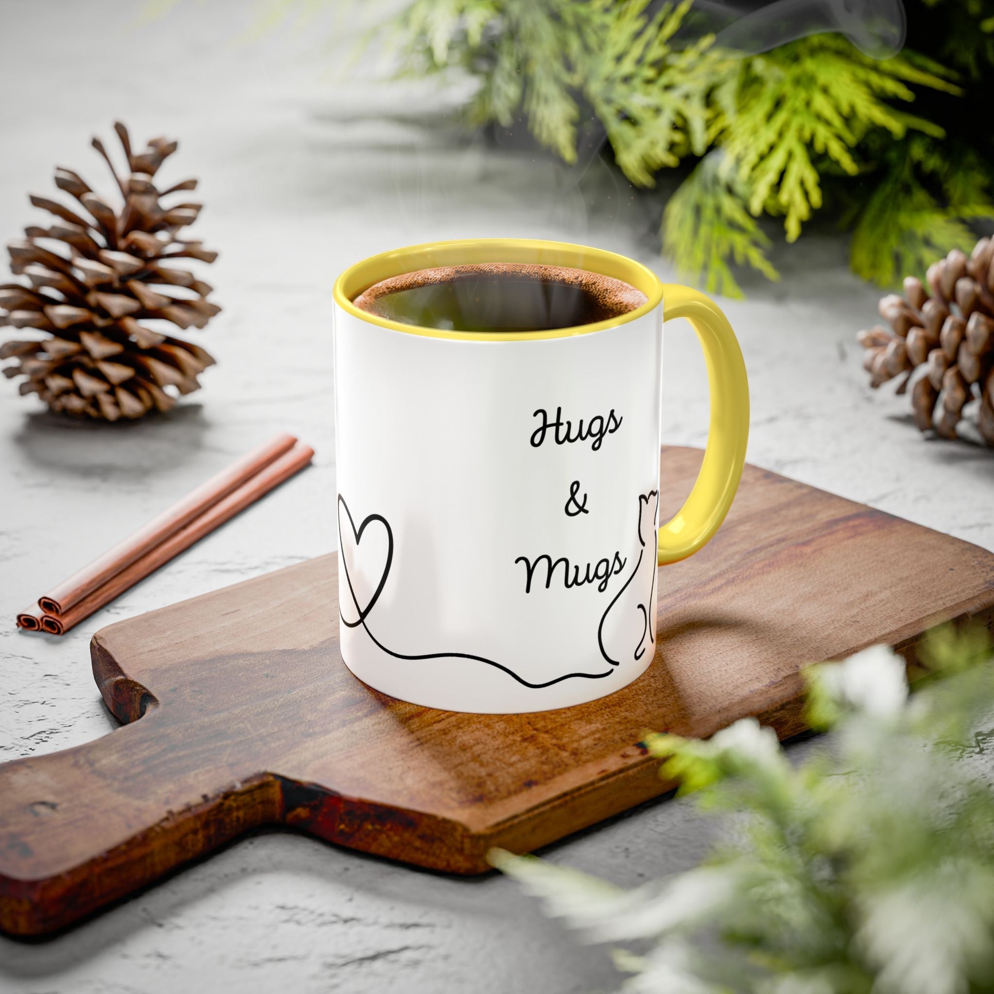 Hugs & Mugs Vibrant Color Coffee Mug - Drinkware, Coffee Mugs - EpiAl's Shop