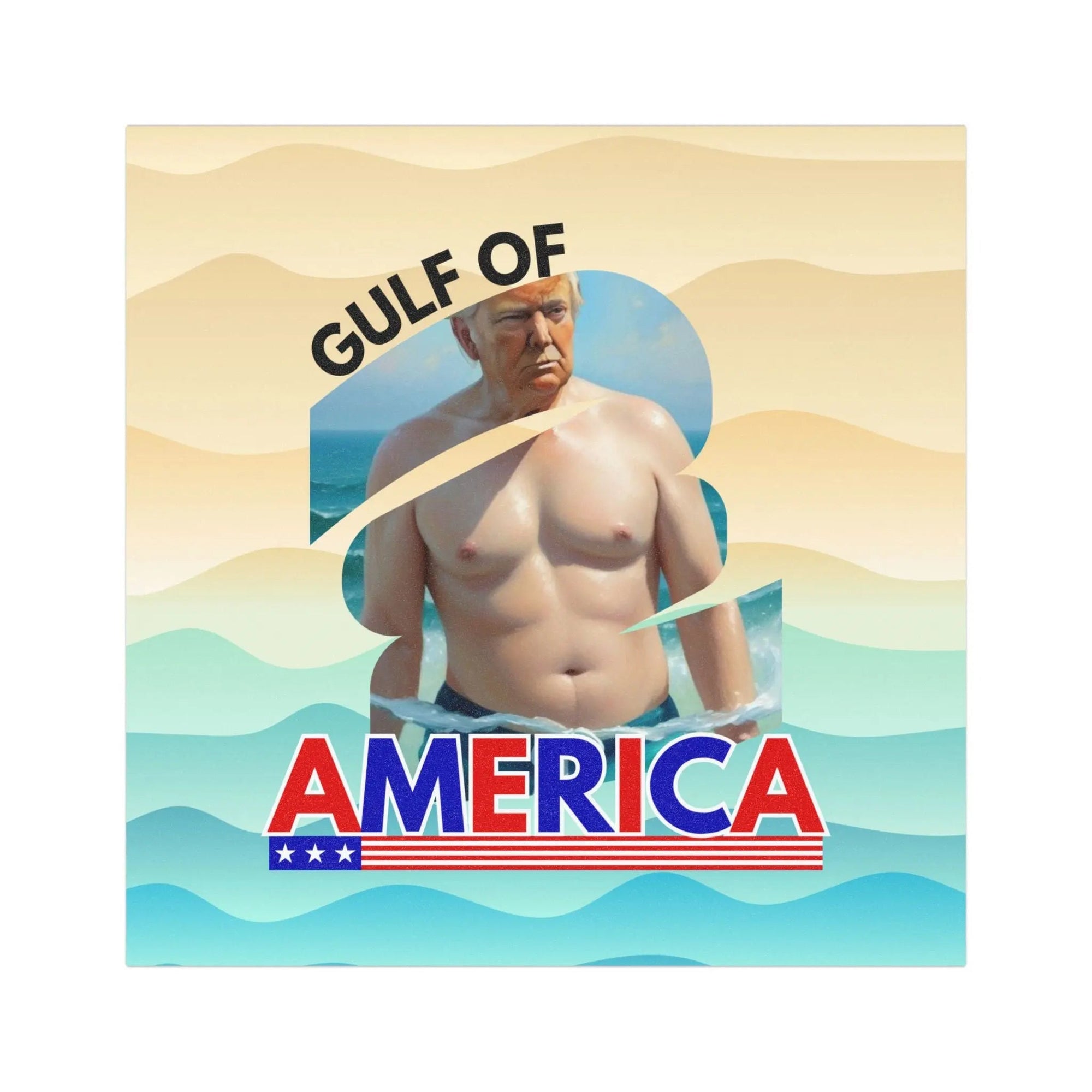 Humorous Car Magnet - American Gulf with Donald Trump's Image - Decor, Kitchen, Magnets - EpiAl's Shop