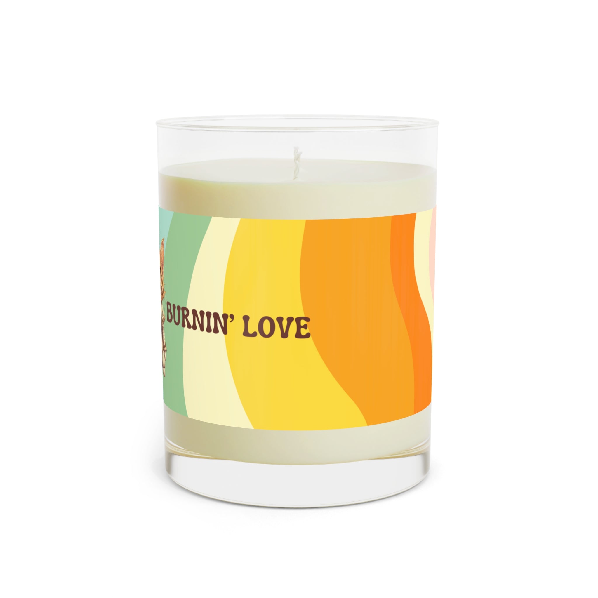 Hunka Hunka Burnin' Love Elvis Cat Scented Candle - 11oz Glass Candle - Decor, Scented Candles - EpiAl's Shop
